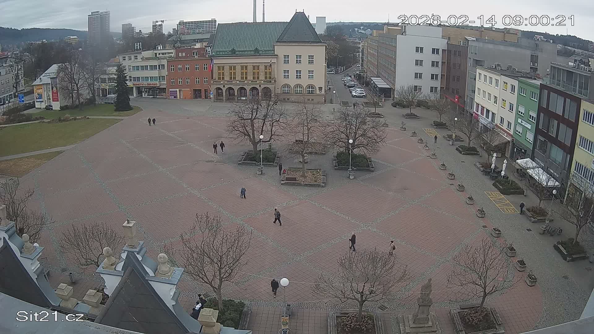 Zlin, Námestí Míru (Peace Square) Live Cam - Zlin 1, Zlin, Czechia