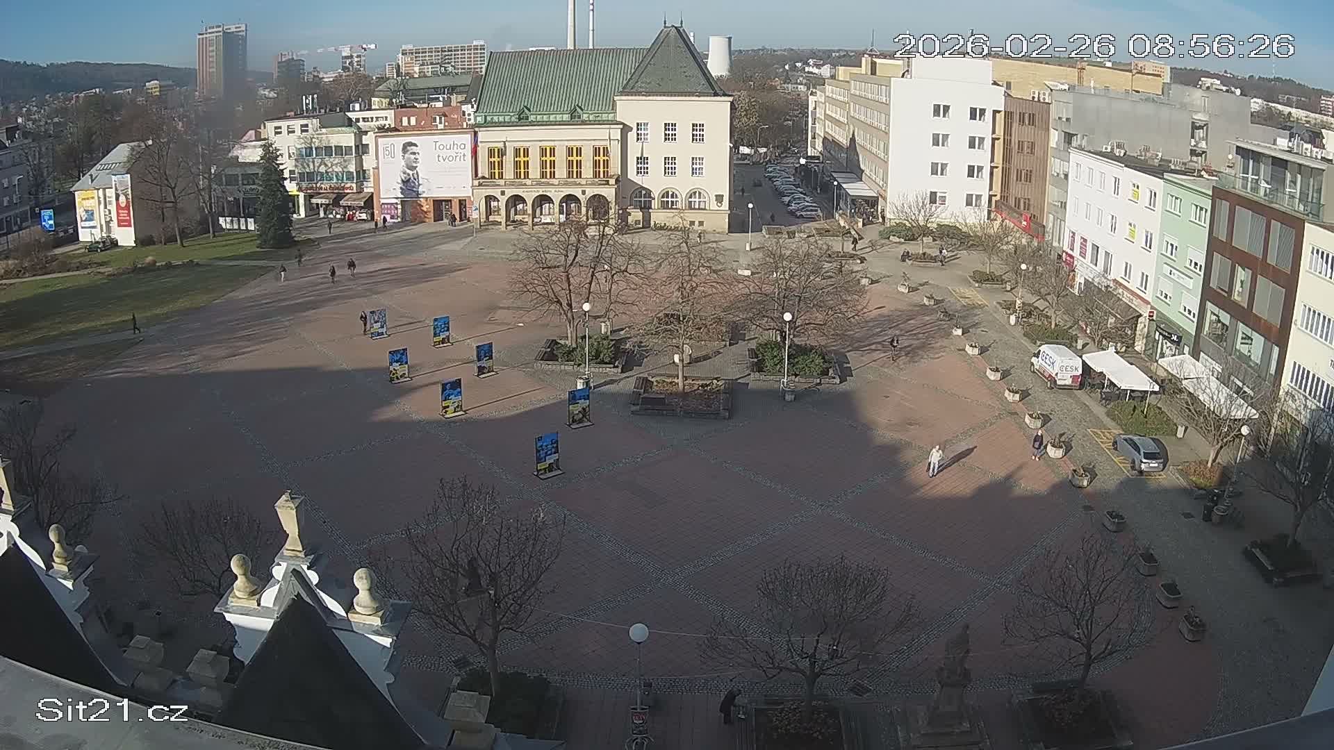 Zlin, Námestí Míru (Peace Square) Live Cam - Zlin 1, Zlin, Czechia