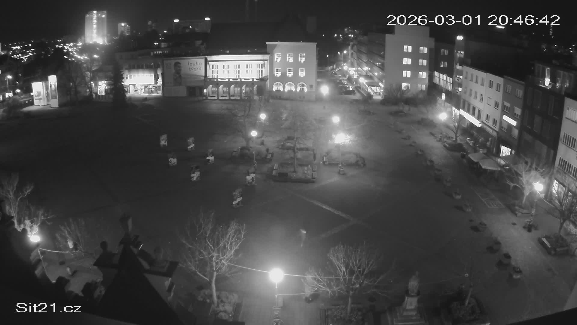 Zlin, Námestí Míru (Peace Square) Live Cam - Zlin 1, Zlin, Czechia
