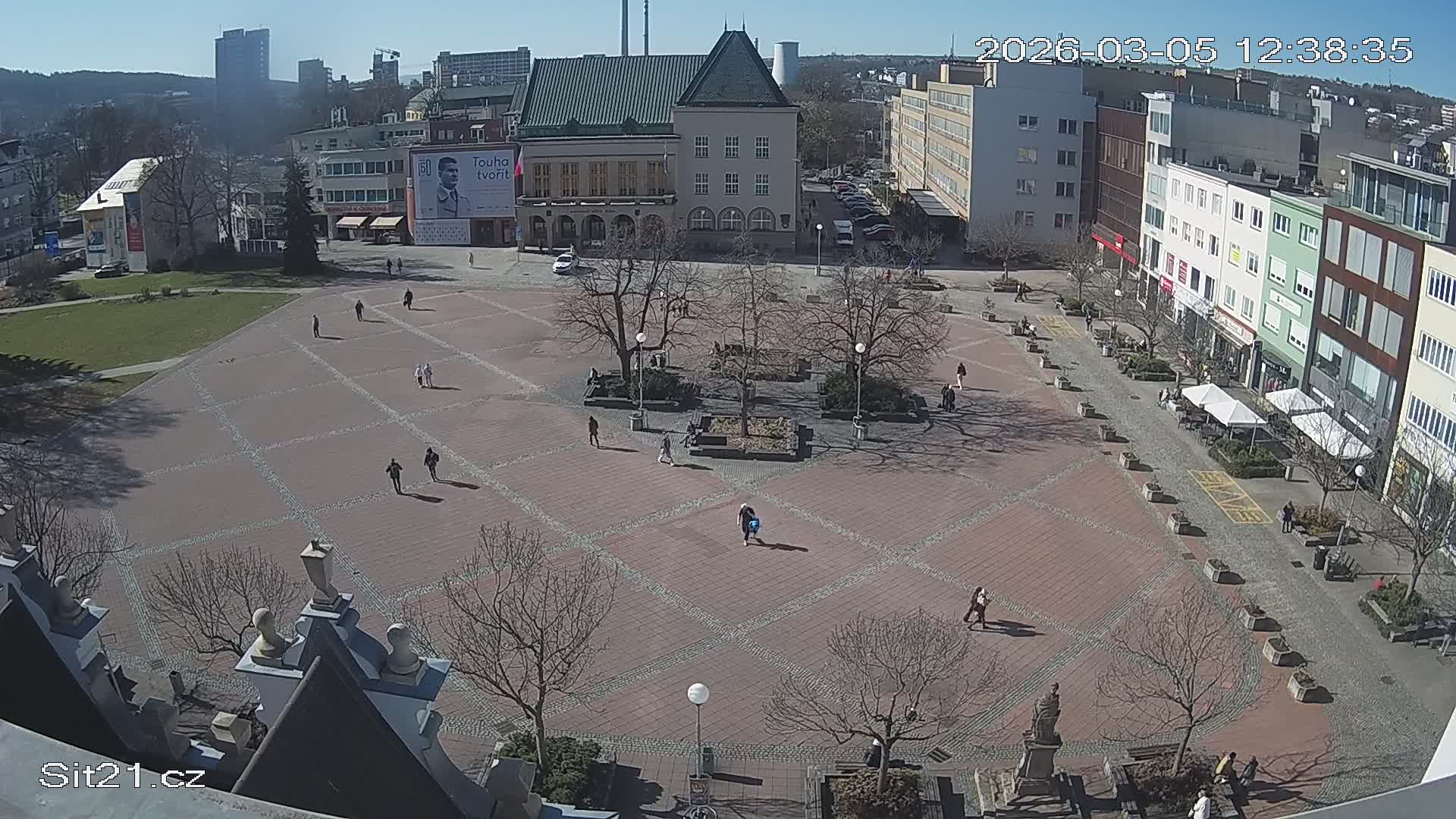 Zlin, Námestí Míru (Peace Square) Live Cam - Zlin 1, Zlin, Czechia