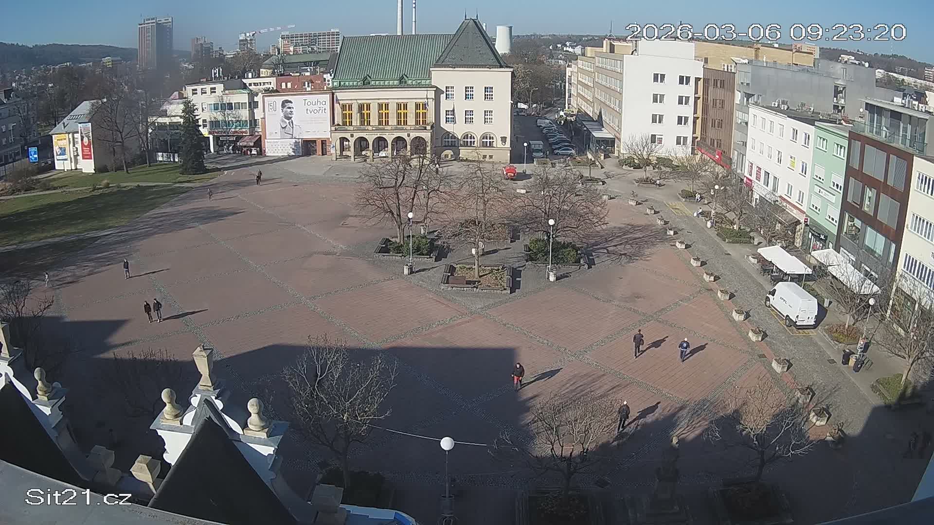 Zlin, Námestí Míru (Peace Square) Live Cam - Zlin 1, Zlin, Czechia