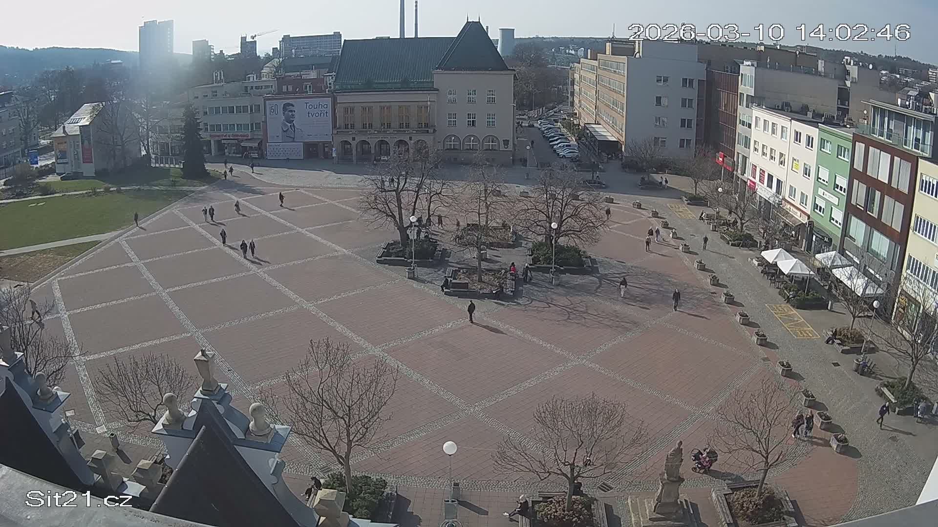 Zlin, Námestí Míru (Peace Square) Live Cam - Zlin 1, Zlin, Czechia