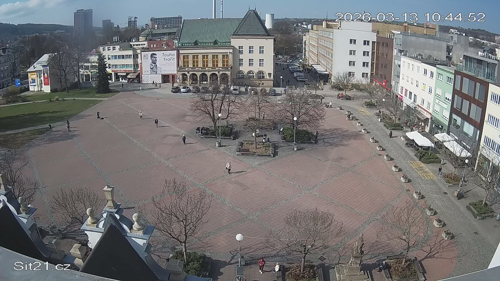 Zlin, Námestí Míru (Peace Square) Live Cam - Zlin 1, Zlin, Czechia