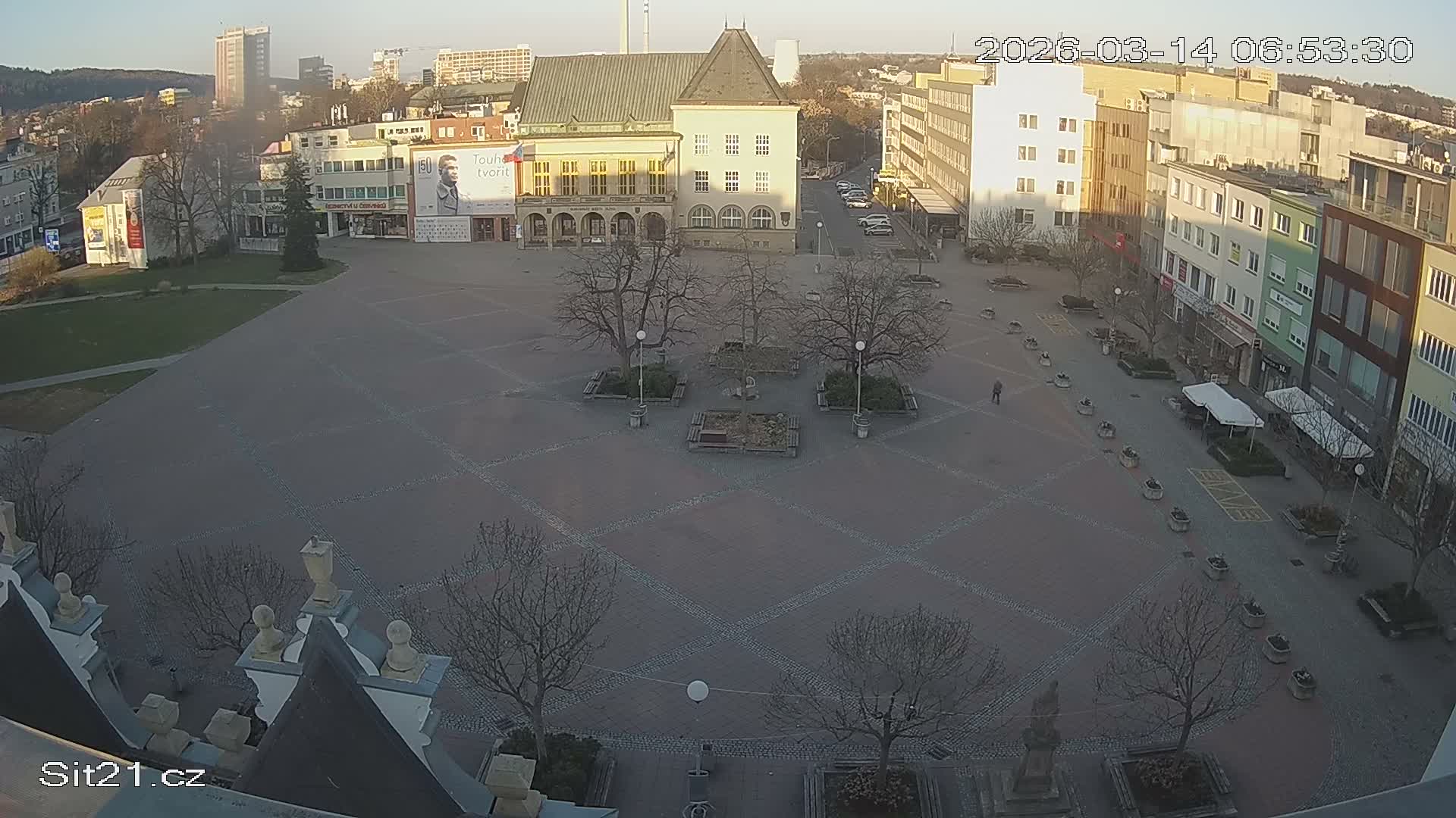 Zlin, Námestí Míru (Peace Square) Live Cam - Zlin 1, Zlin, Czechia