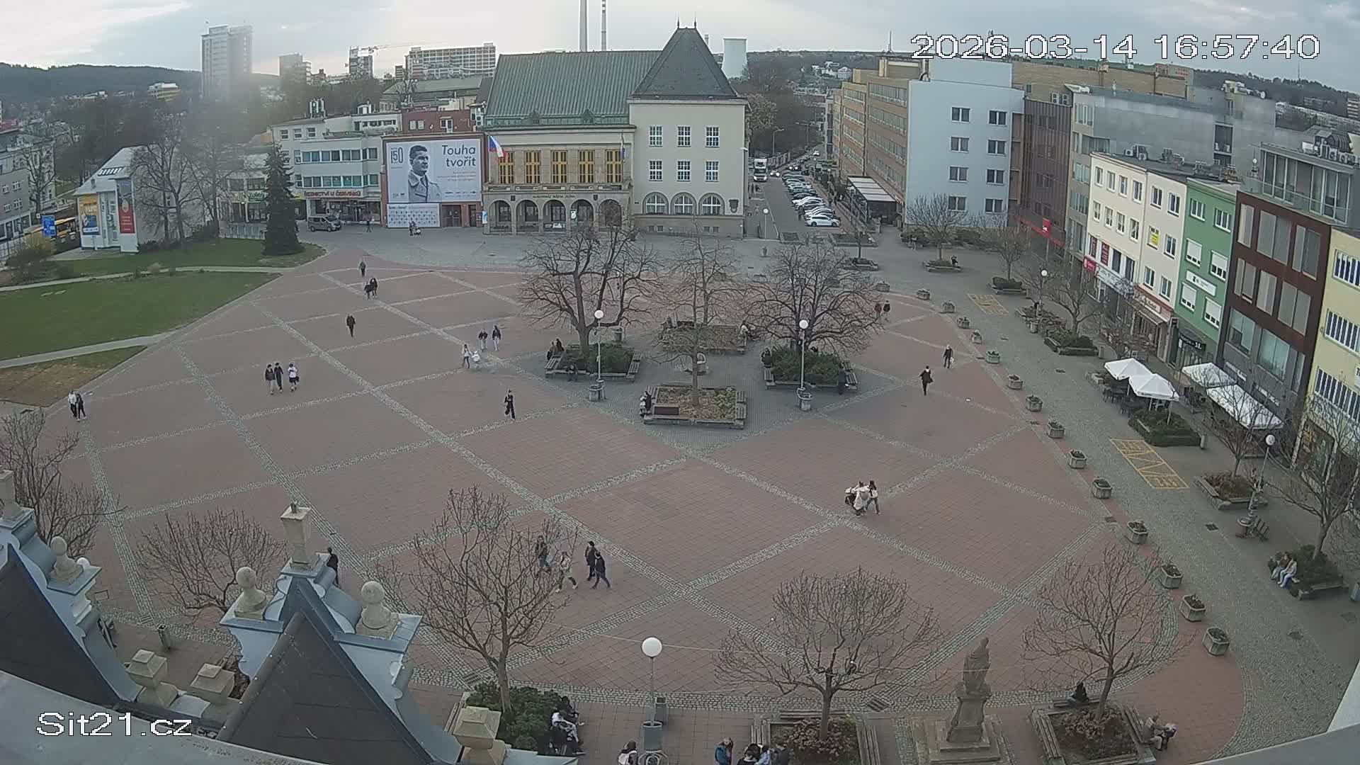 Zlin, Námestí Míru (Peace Square) Live Cam - Zlin 1, Zlin, Czechia