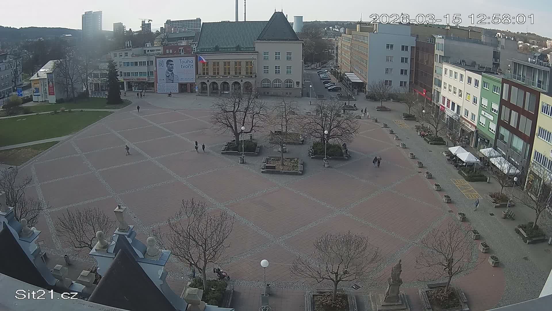 Zlin, Námestí Míru (Peace Square) Live Cam - Zlin 1, Zlin, Czechia