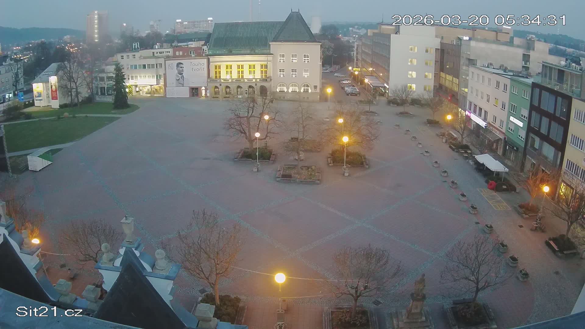 Zlin, Námestí Míru (Peace Square) Live Cam - Zlin 1, Zlin, Czechia