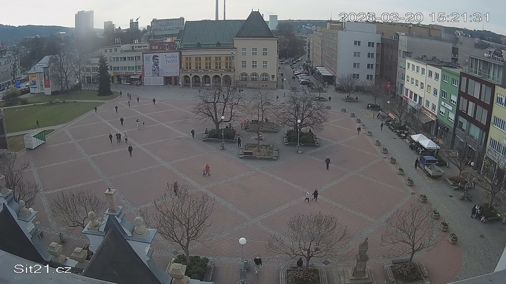 Zlin, Námestí Míru (Peace Square) Live Cam - Zlin 1, Zlin, Czechia