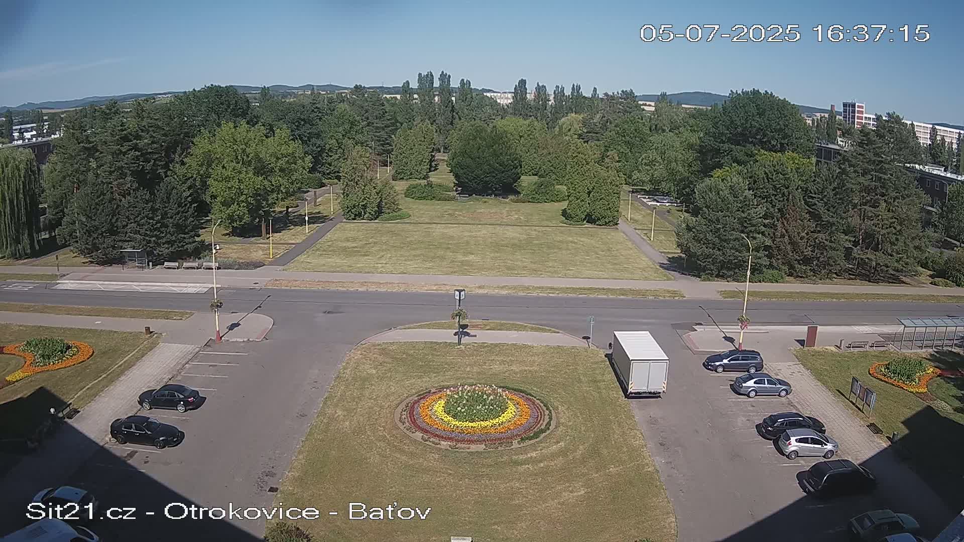 Otrokovice Batov Community Center Park & Flood Memorial Live Cam -  Otrokovice, Zlin, Czechia