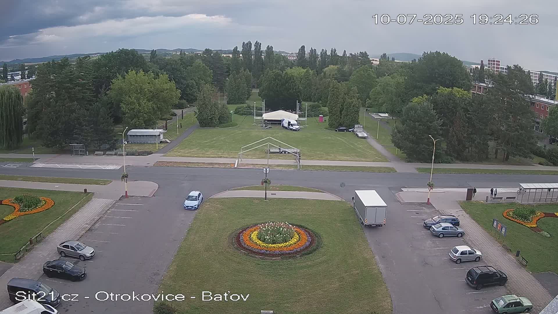 Otrokovice Batov Community Center Park & Flood Memorial Live Cam -  Otrokovice, Zlin, Czechia