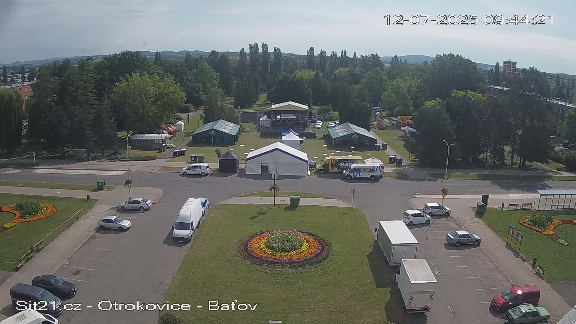 Otrokovice Batov Community Center Park & Flood Memorial Live Cam -  Otrokovice, Zlin, Czechia