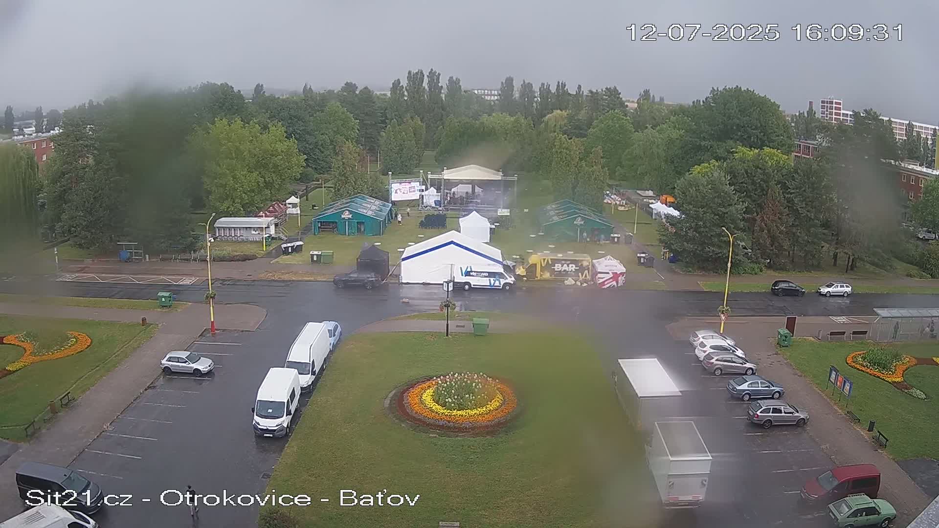 Otrokovice Batov Community Center Park & Flood Memorial Live Cam -  Otrokovice, Zlin, Czechia