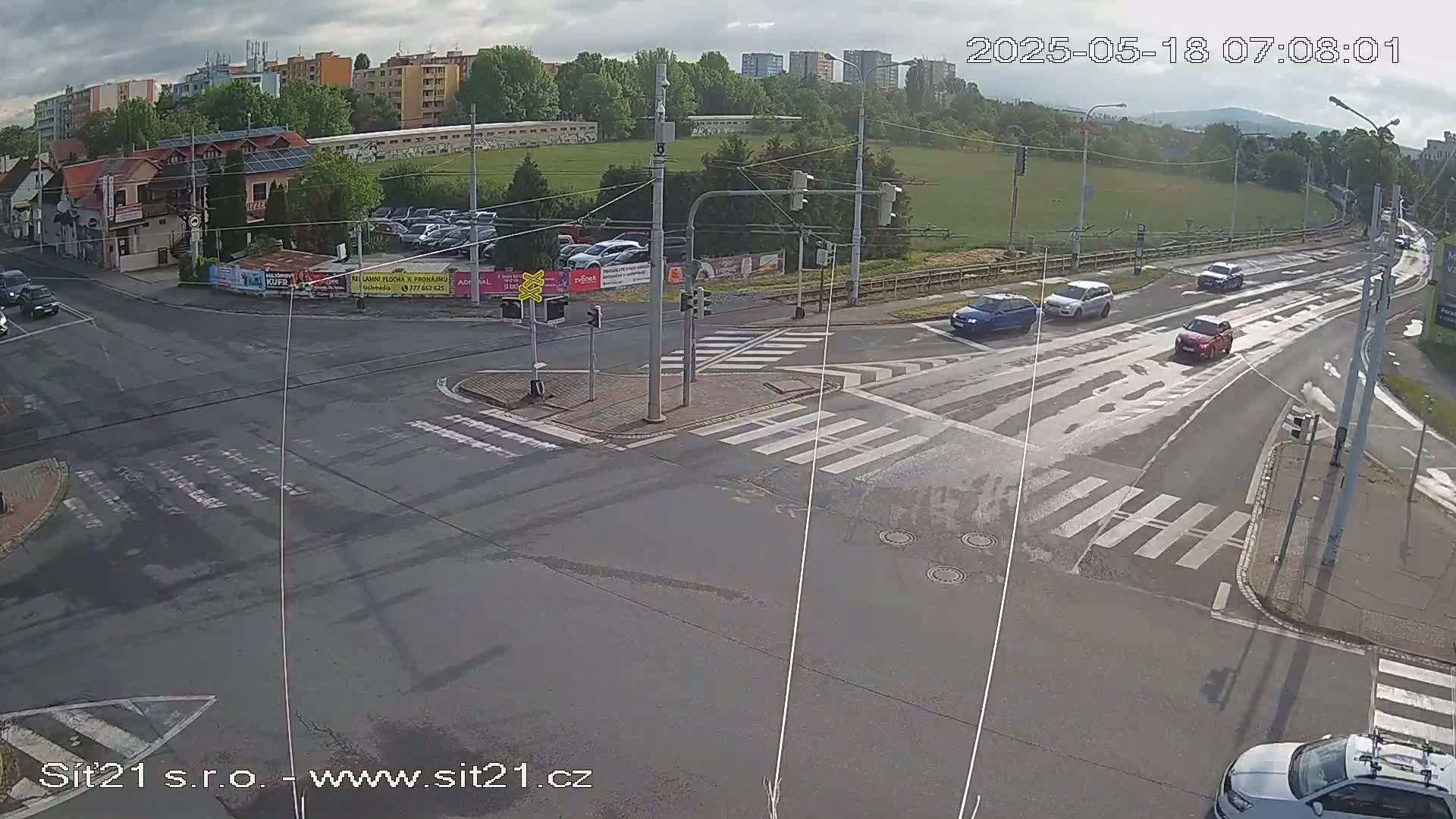 Otrokovice-Kvitkovice-Zlin - Railway Highway 55 & 49 Junction Live Cam - Otrokovice, Zlin, Czechia