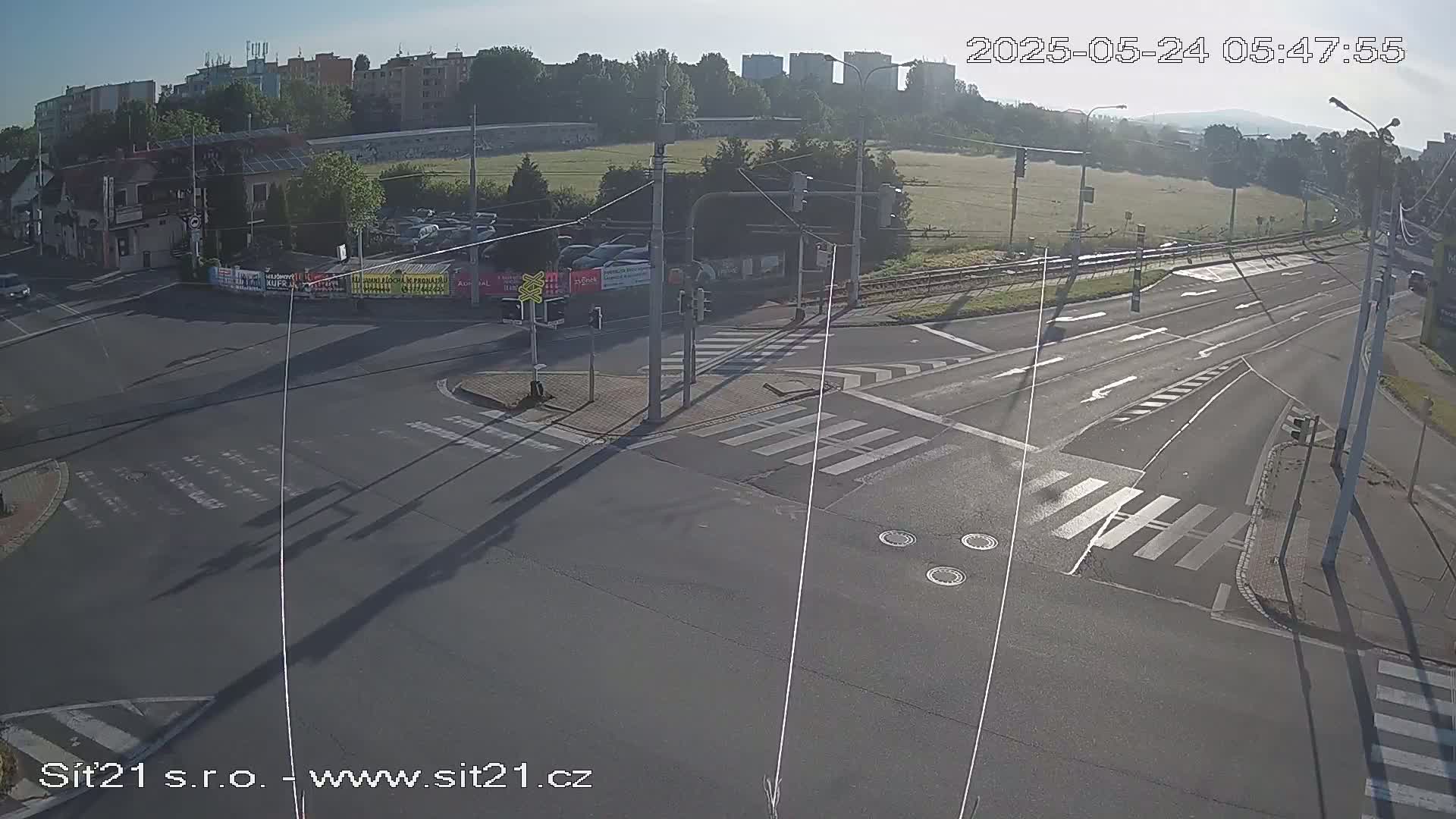 Otrokovice-Kvitkovice-Zlin - Railway Highway 55 & 49 Junction Live Cam - Otrokovice, Zlin, Czechia