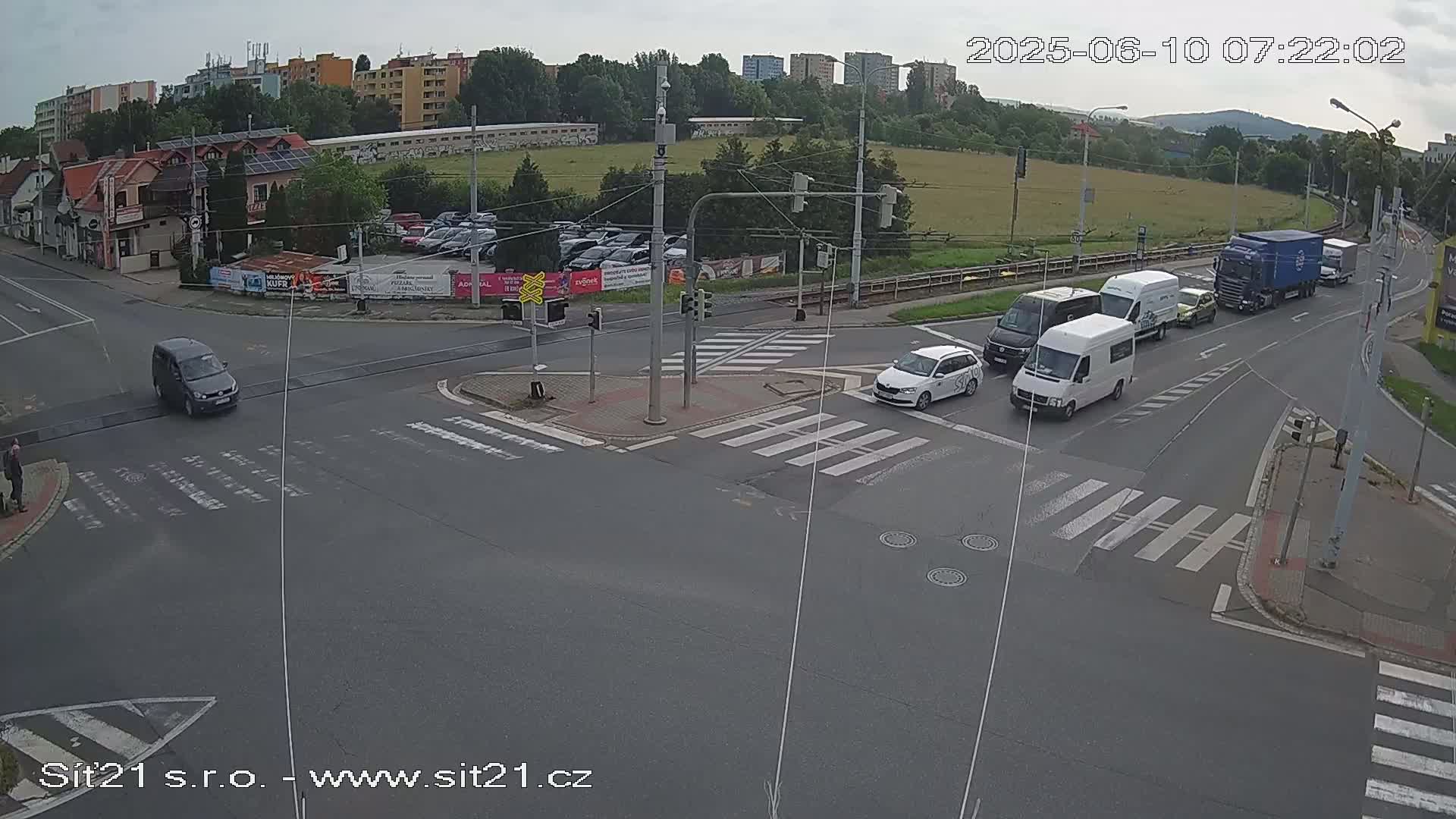Otrokovice-Kvitkovice-Zlin - Railway Highway 55 & 49 Junction Live Cam - Otrokovice, Zlin, Czechia