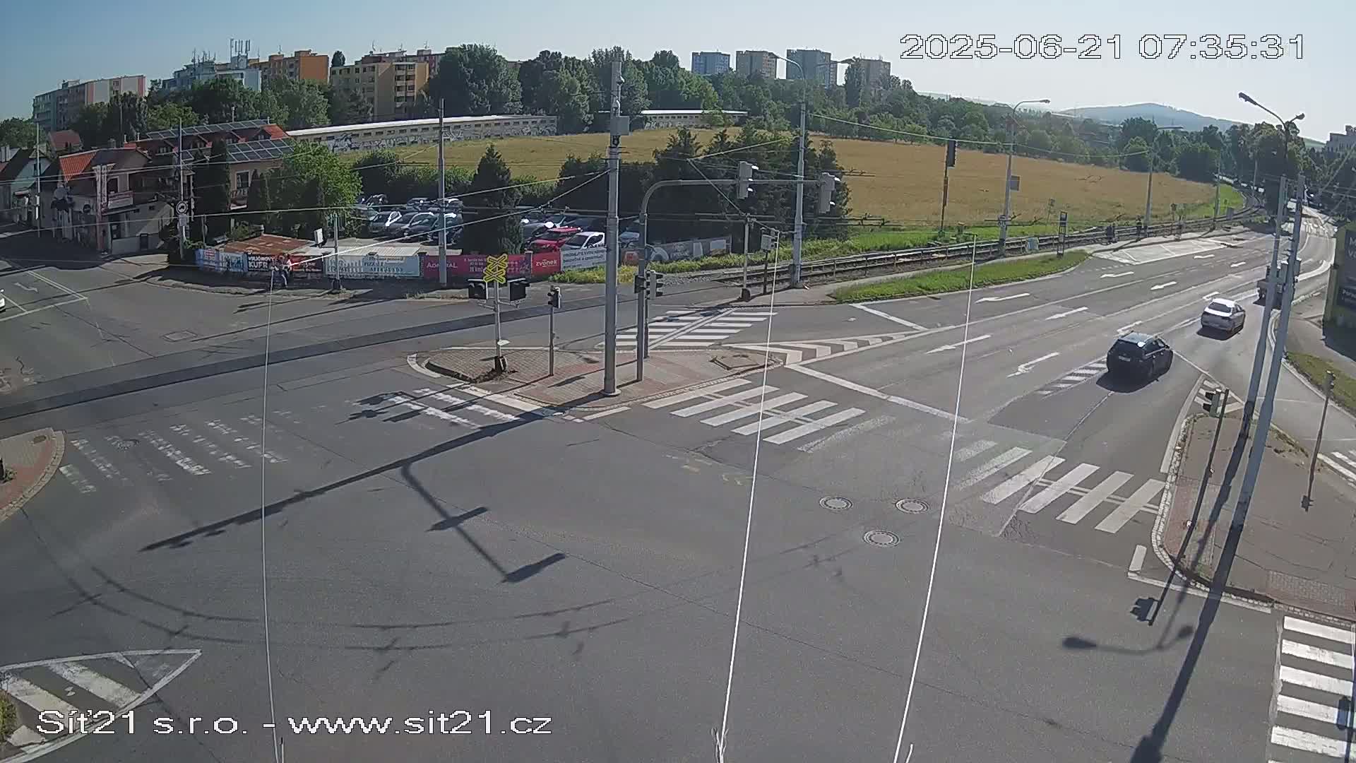 Otrokovice-Kvitkovice-Zlin - Railway Highway 55 & 49 Junction Live Cam - Otrokovice, Zlin, Czechia