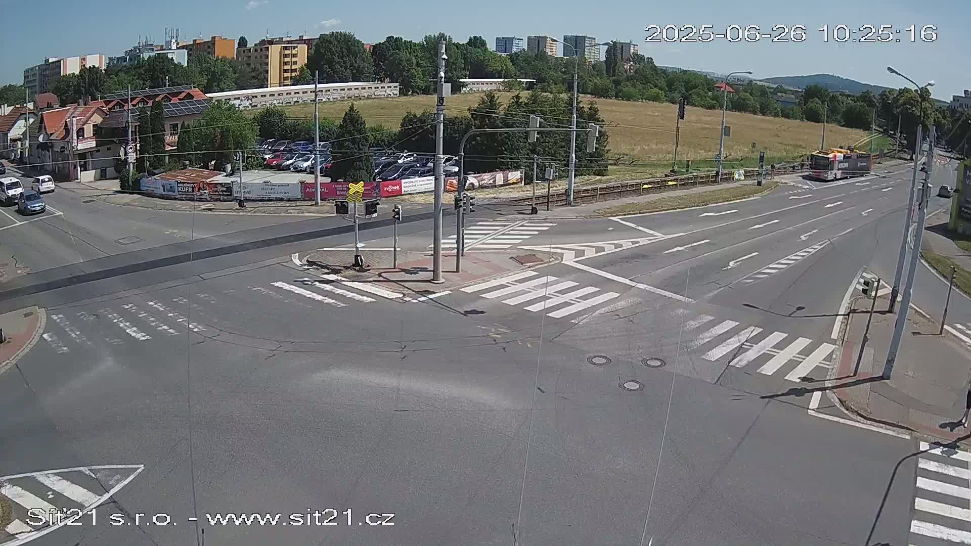 Otrokovice-Kvitkovice-Zlin - Railway Highway 55 & 49 Junction Live Cam - Otrokovice, Zlin, Czechia