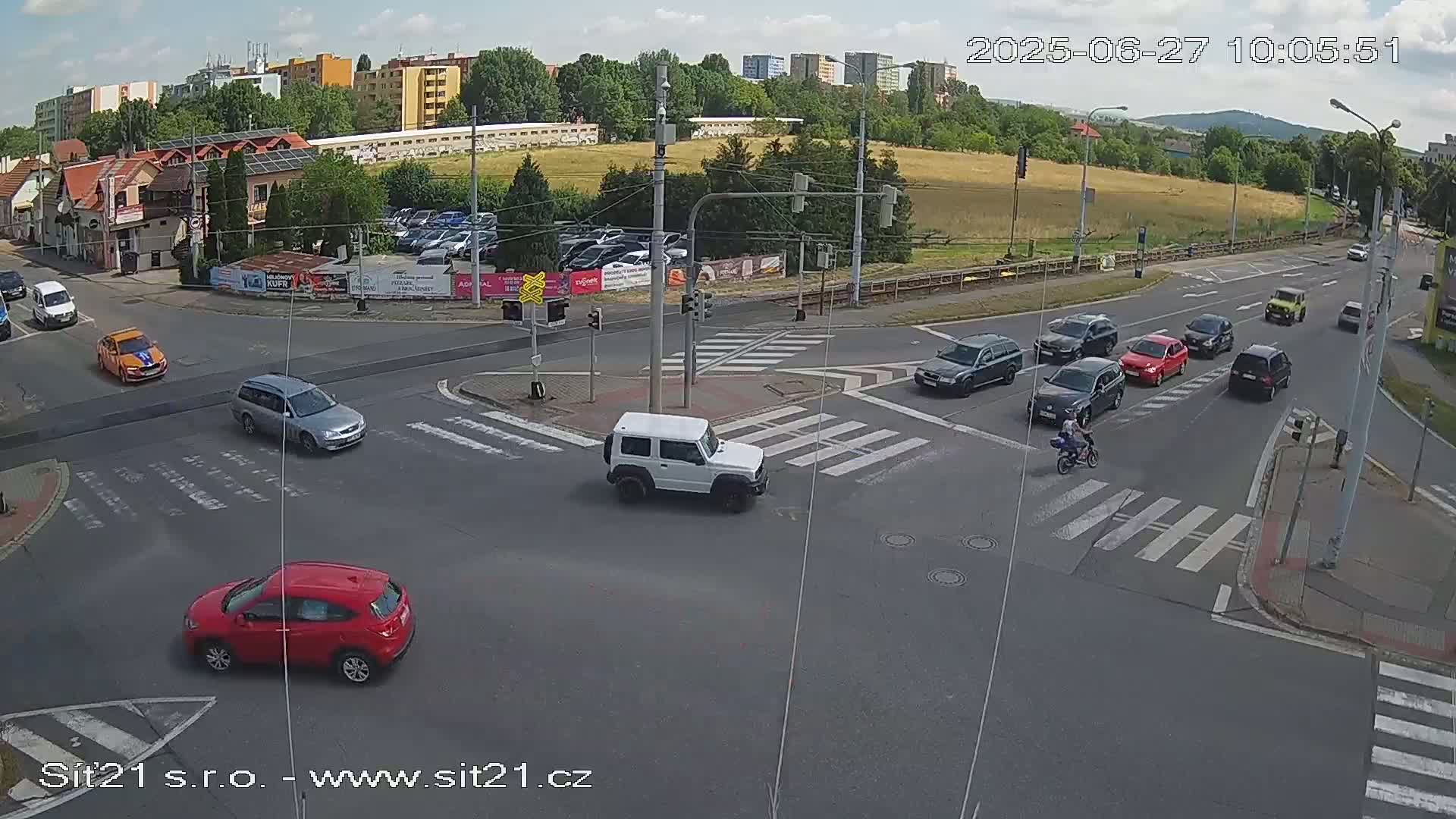 Otrokovice-Kvitkovice-Zlin - Railway Highway 55 & 49 Junction Live Cam - Otrokovice, Zlin, Czechia