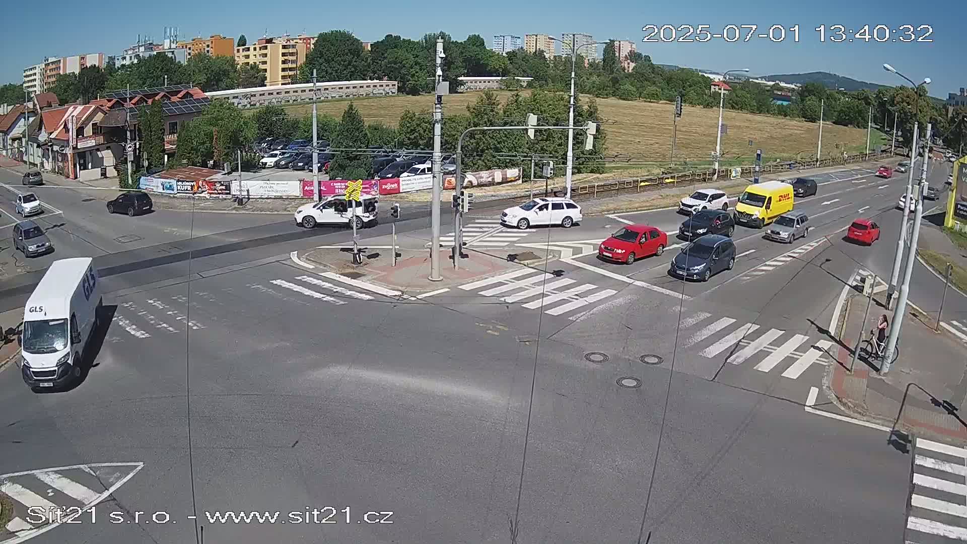 Otrokovice-Kvitkovice-Zlin - Railway Highway 55 & 49 Junction Live Cam - Otrokovice, Zlin, Czechia