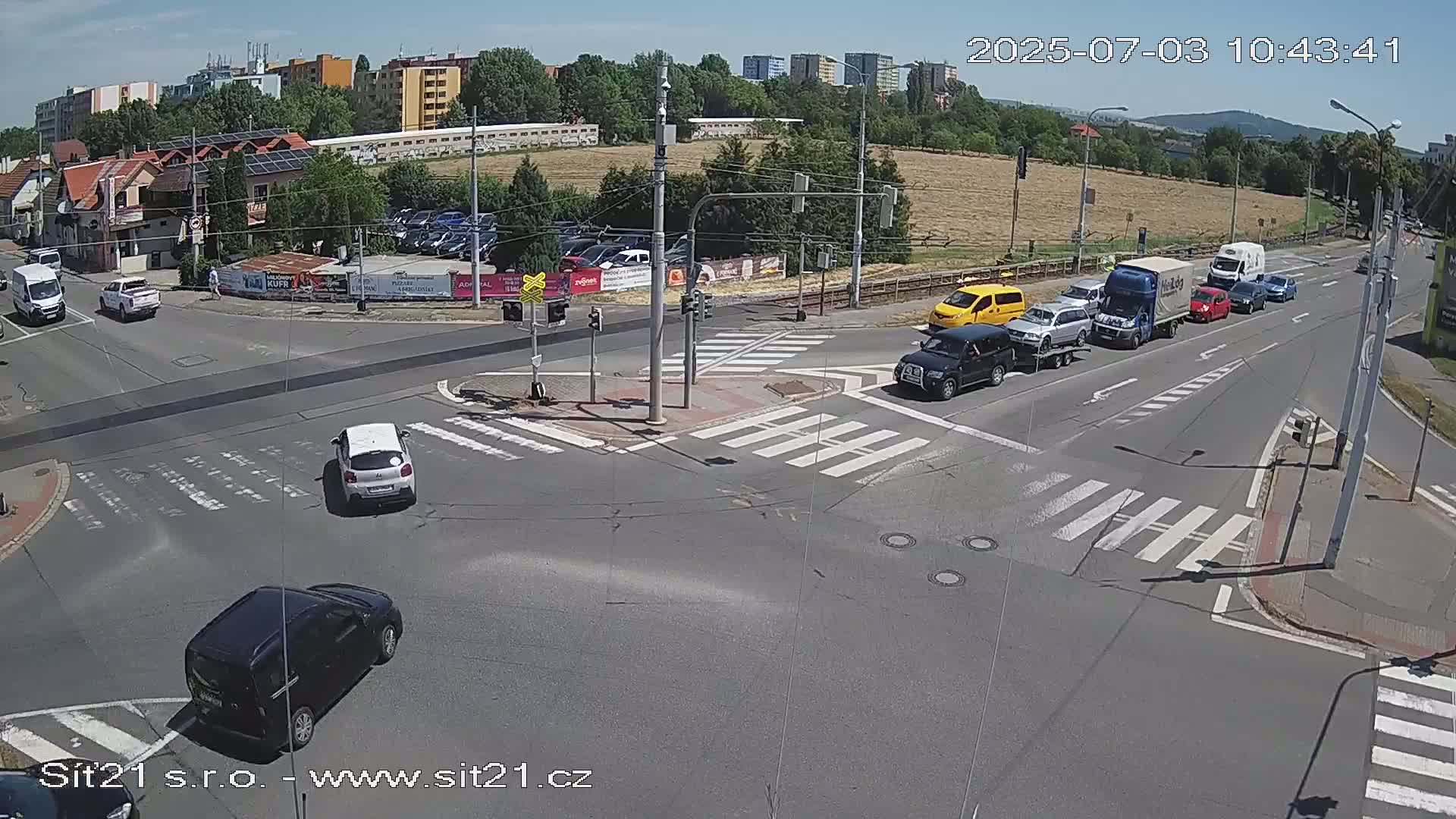 Otrokovice-Kvitkovice-Zlin - Railway Highway 55 & 49 Junction Live Cam - Otrokovice, Zlin, Czechia