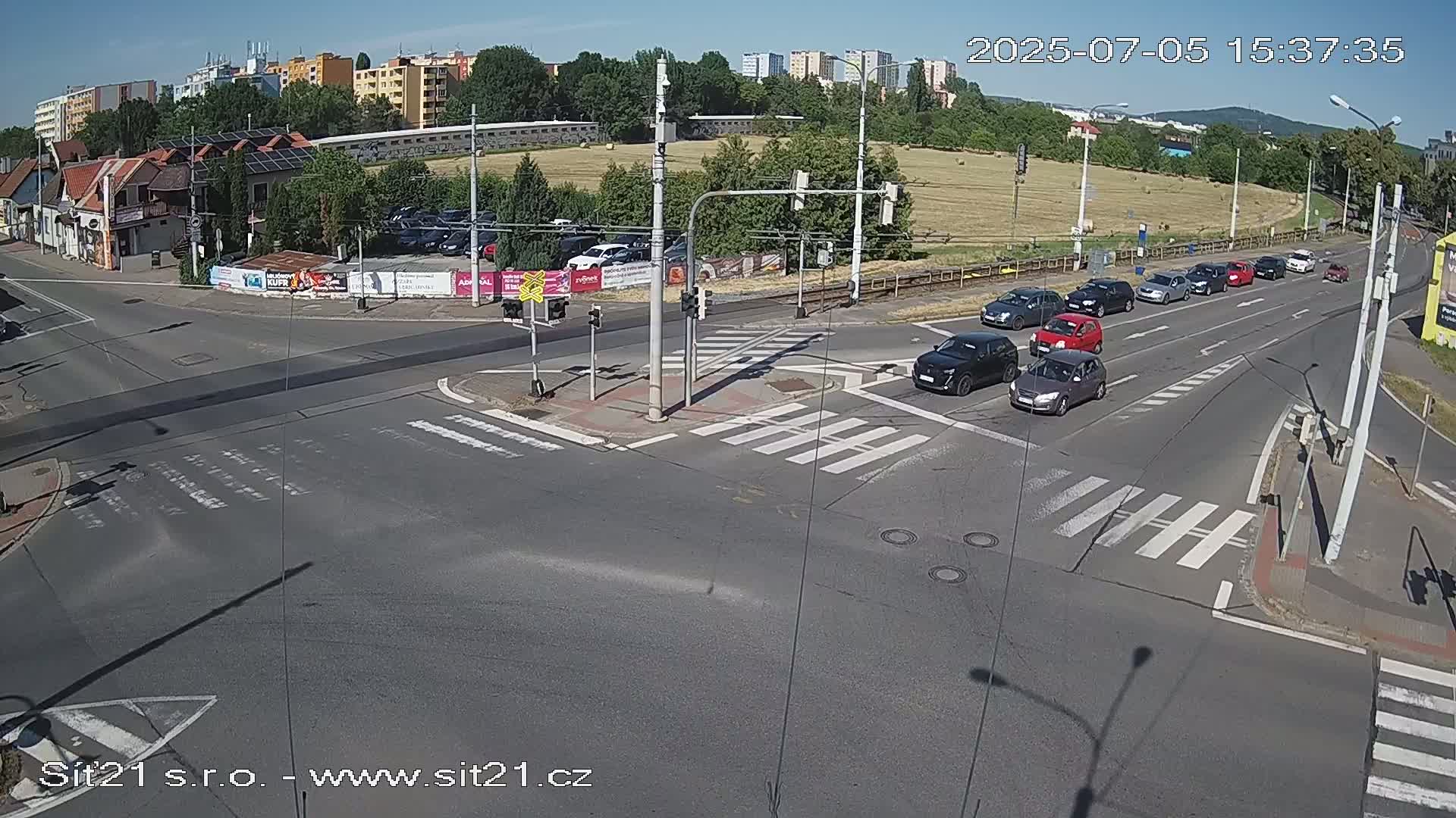 Otrokovice-Kvitkovice-Zlin - Railway Highway 55 & 49 Junction Live Cam - Otrokovice, Zlin, Czechia