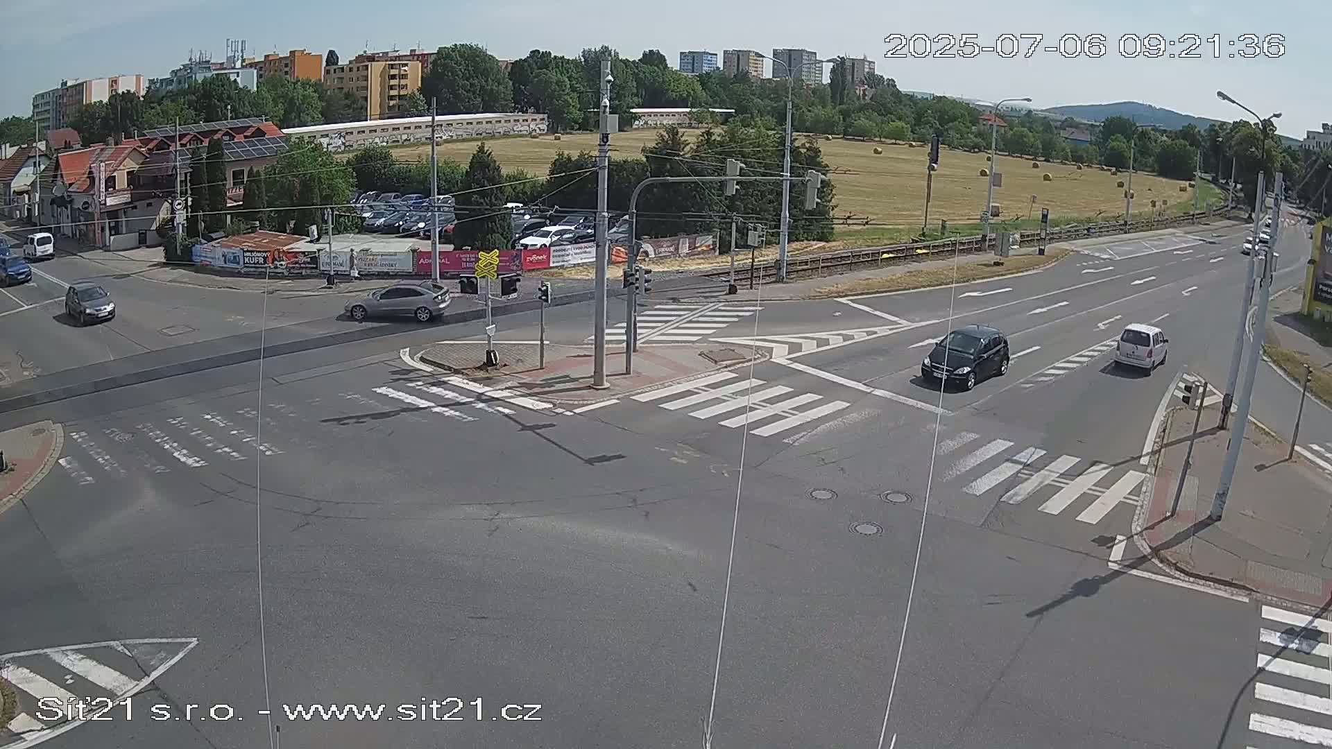 Otrokovice-Kvitkovice-Zlin - Railway Highway 55 & 49 Junction Live Cam - Otrokovice, Zlin, Czechia
