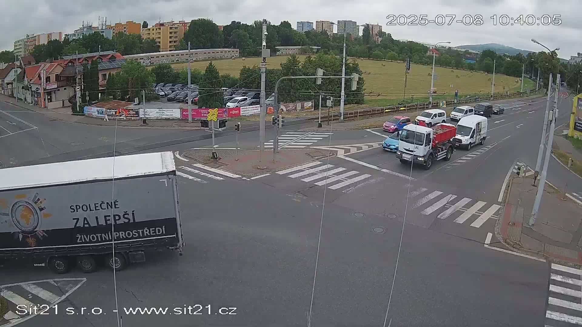 Otrokovice-Kvitkovice-Zlin - Railway Highway 55 & 49 Junction Live Cam - Otrokovice, Zlin, Czechia