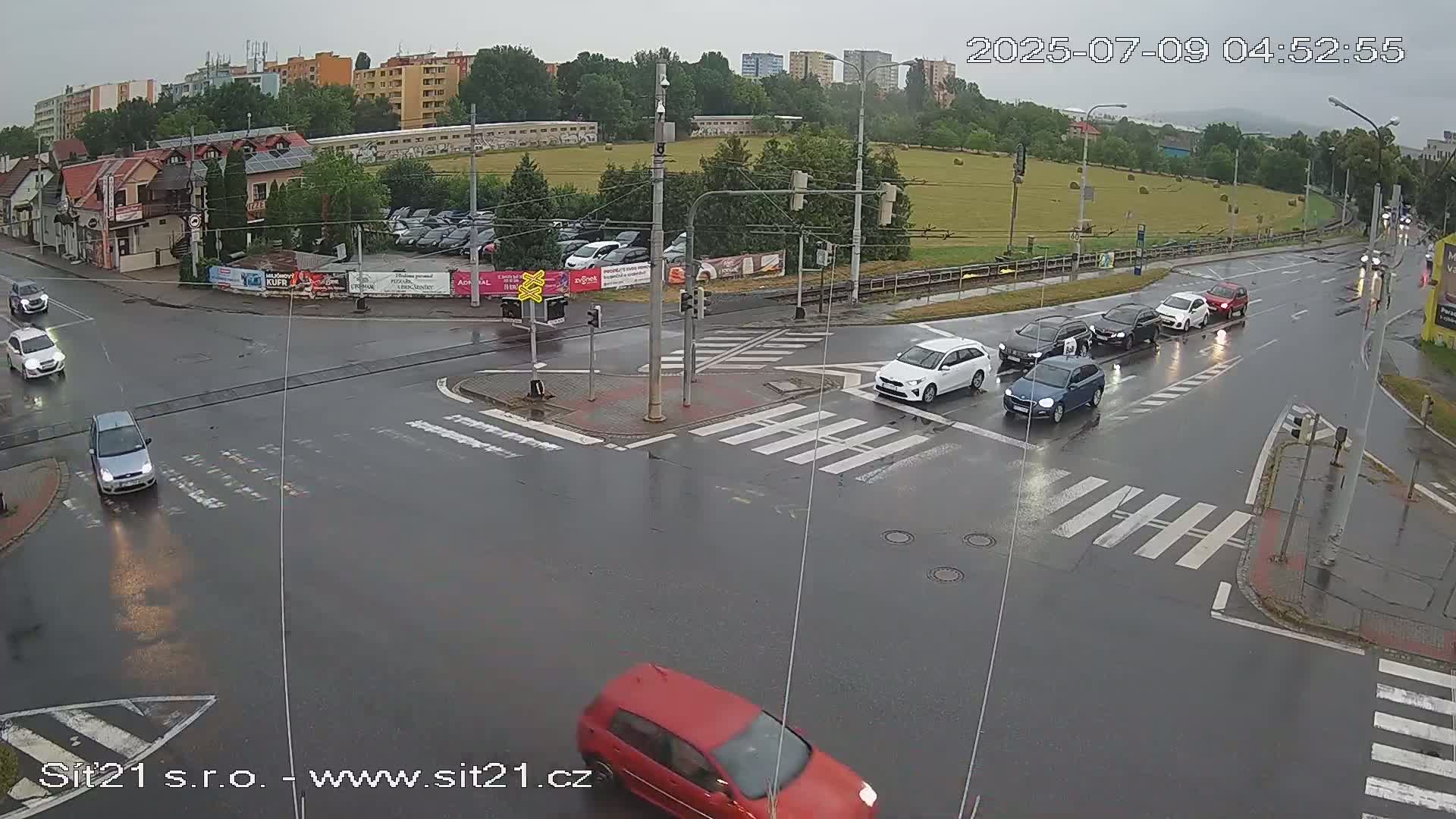 Otrokovice-Kvitkovice-Zlin - Railway Highway 55 & 49 Junction Live Cam - Otrokovice, Zlin, Czechia