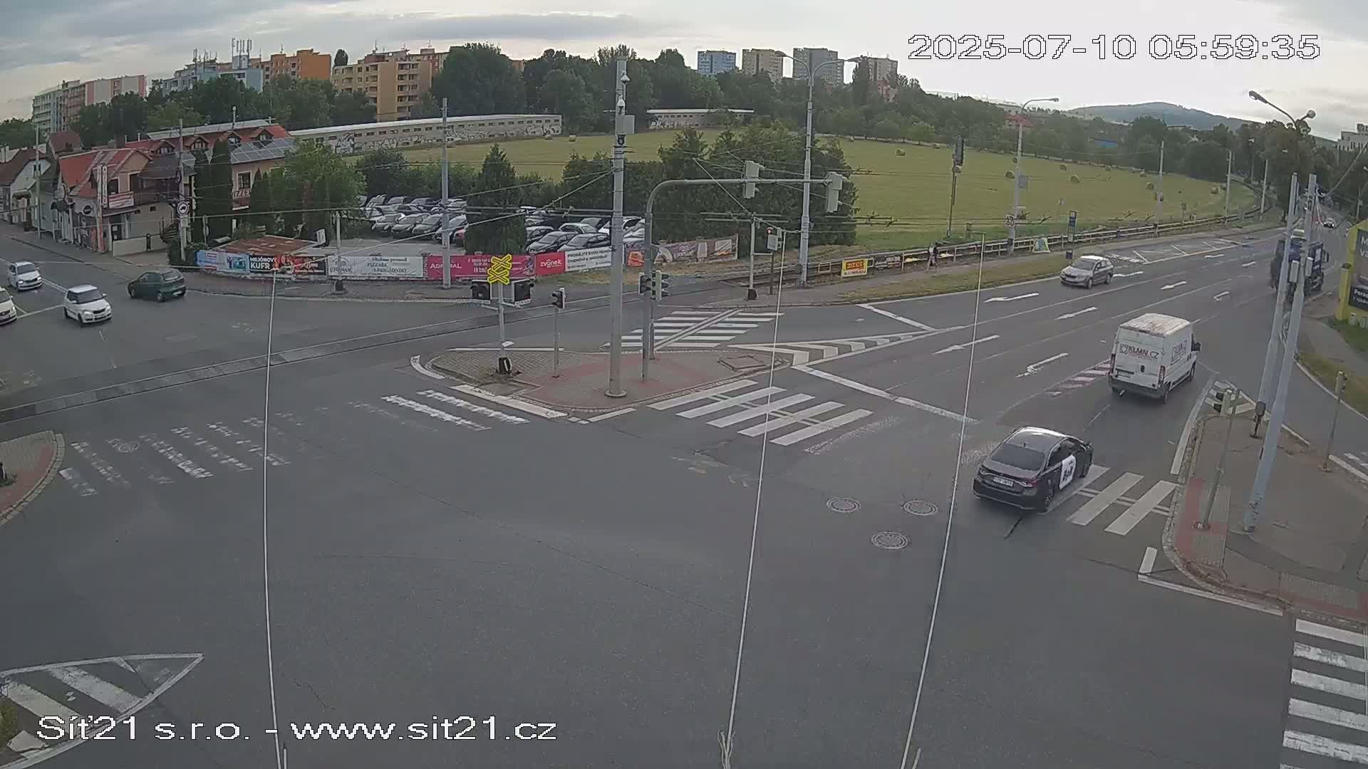Otrokovice-Kvitkovice-Zlin - Railway Highway 55 & 49 Junction Live Cam - Otrokovice, Zlin, Czechia
