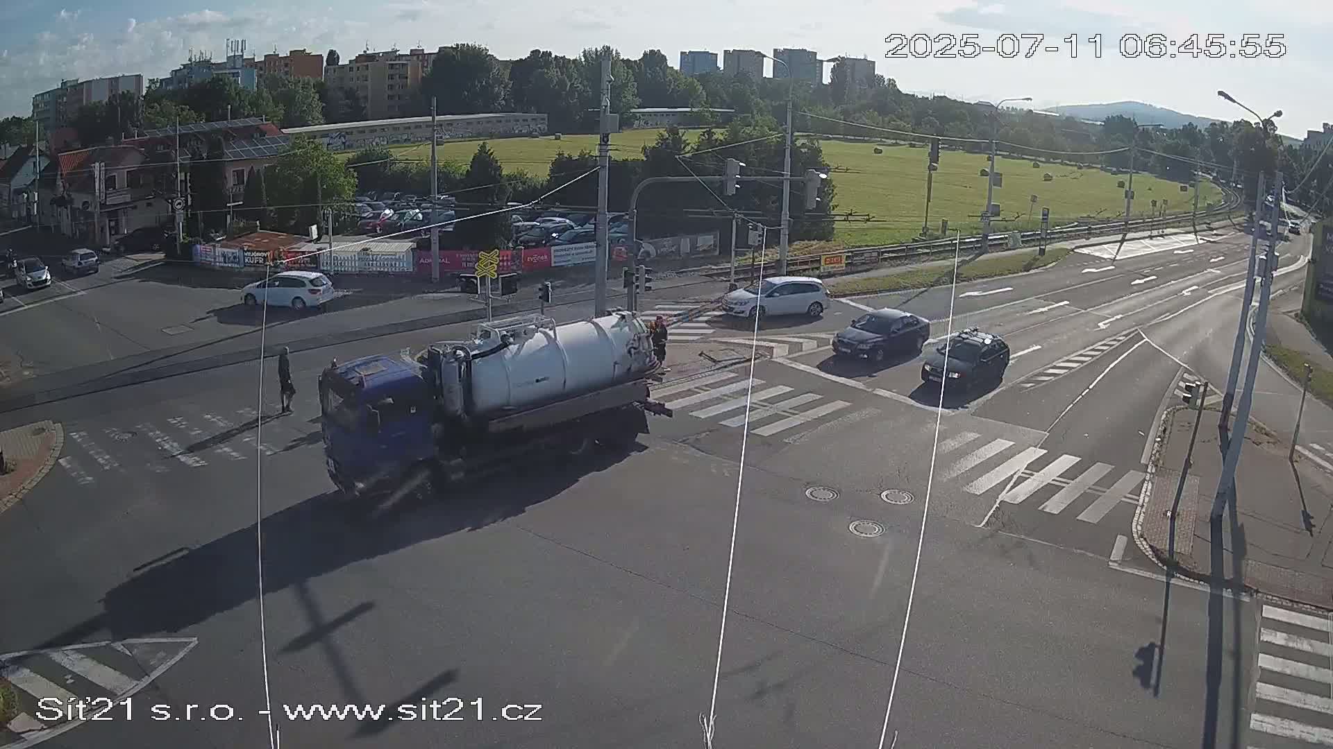 Otrokovice-Kvitkovice-Zlin - Railway Highway 55 & 49 Junction Live Cam - Otrokovice, Zlin, Czechia