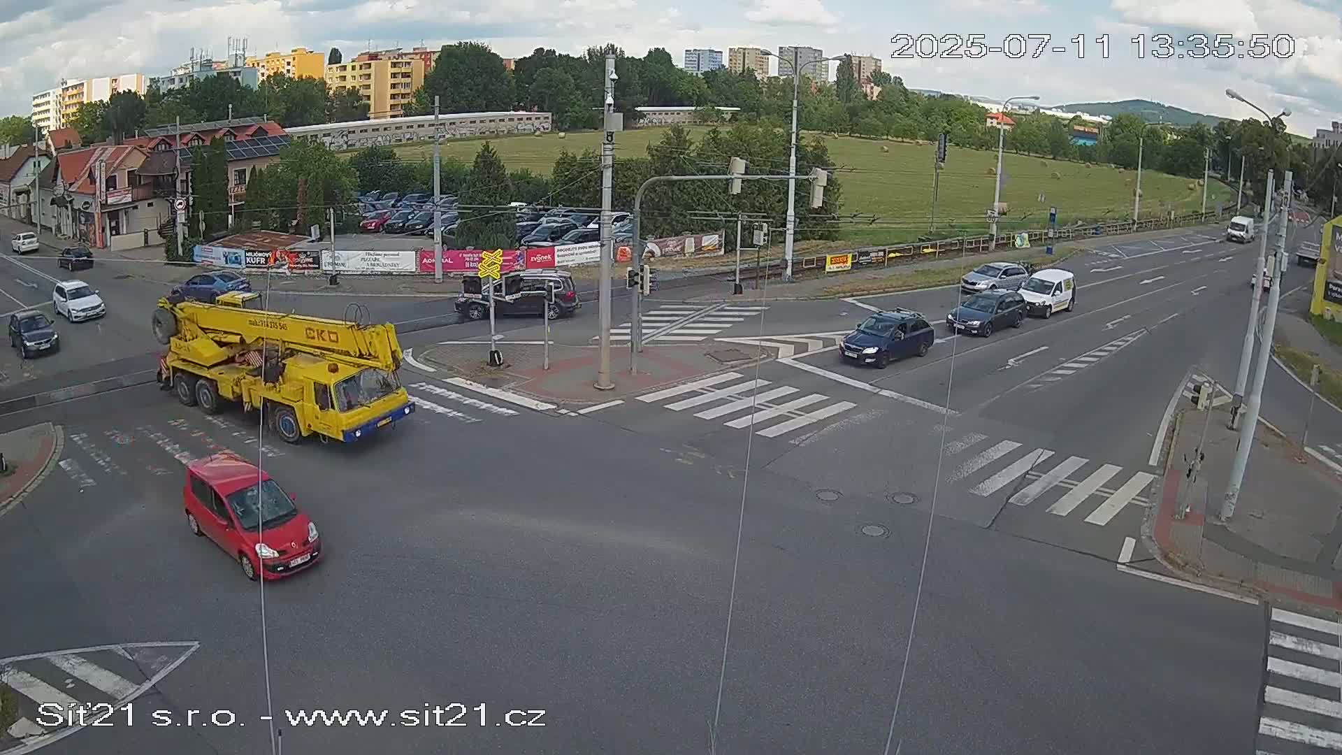 Otrokovice-Kvitkovice-Zlin - Railway Highway 55 & 49 Junction Live Cam - Otrokovice, Zlin, Czechia