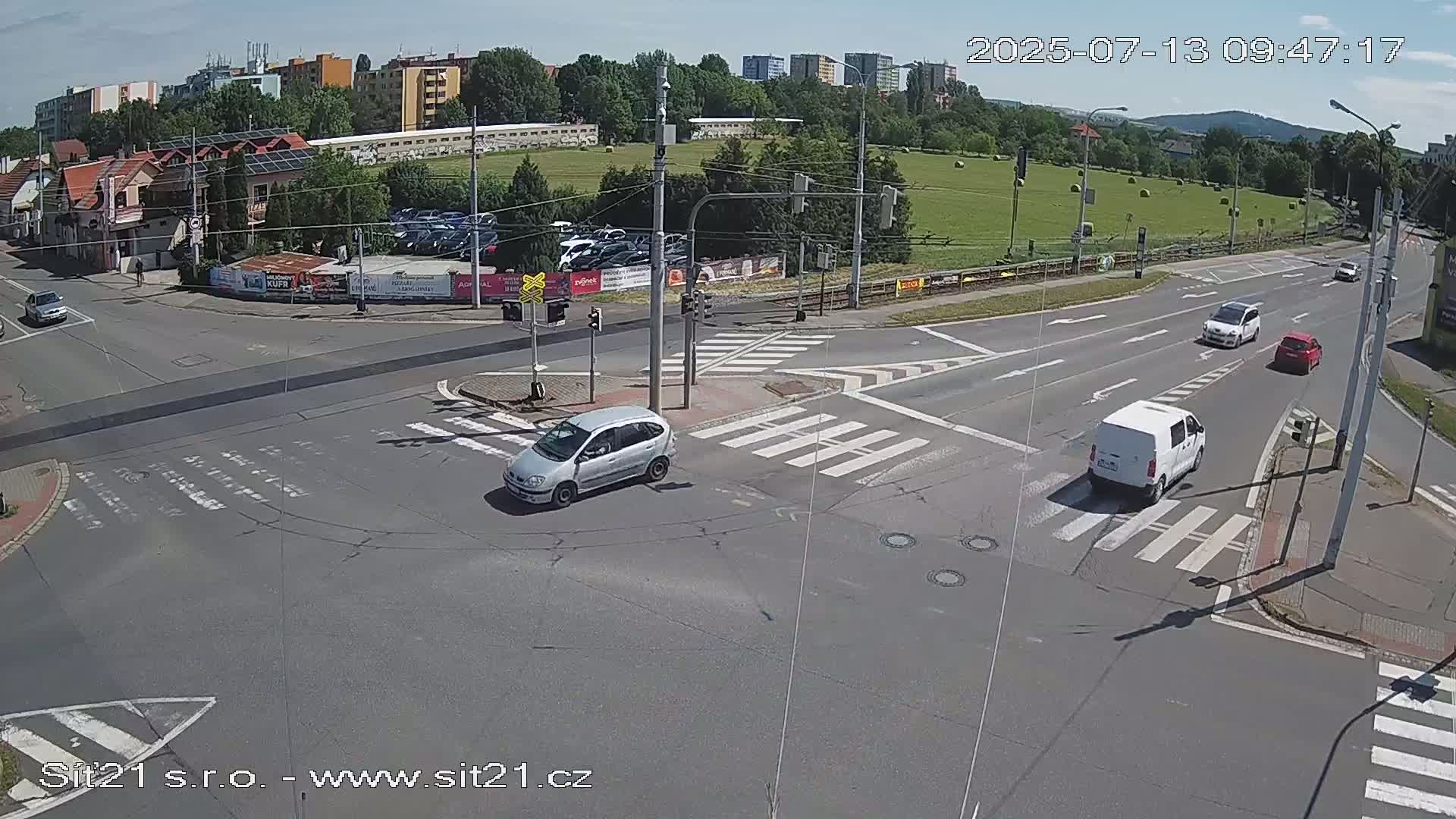 Otrokovice-Kvitkovice-Zlin - Railway Highway 55 & 49 Junction Live Cam - Otrokovice, Zlin, Czechia