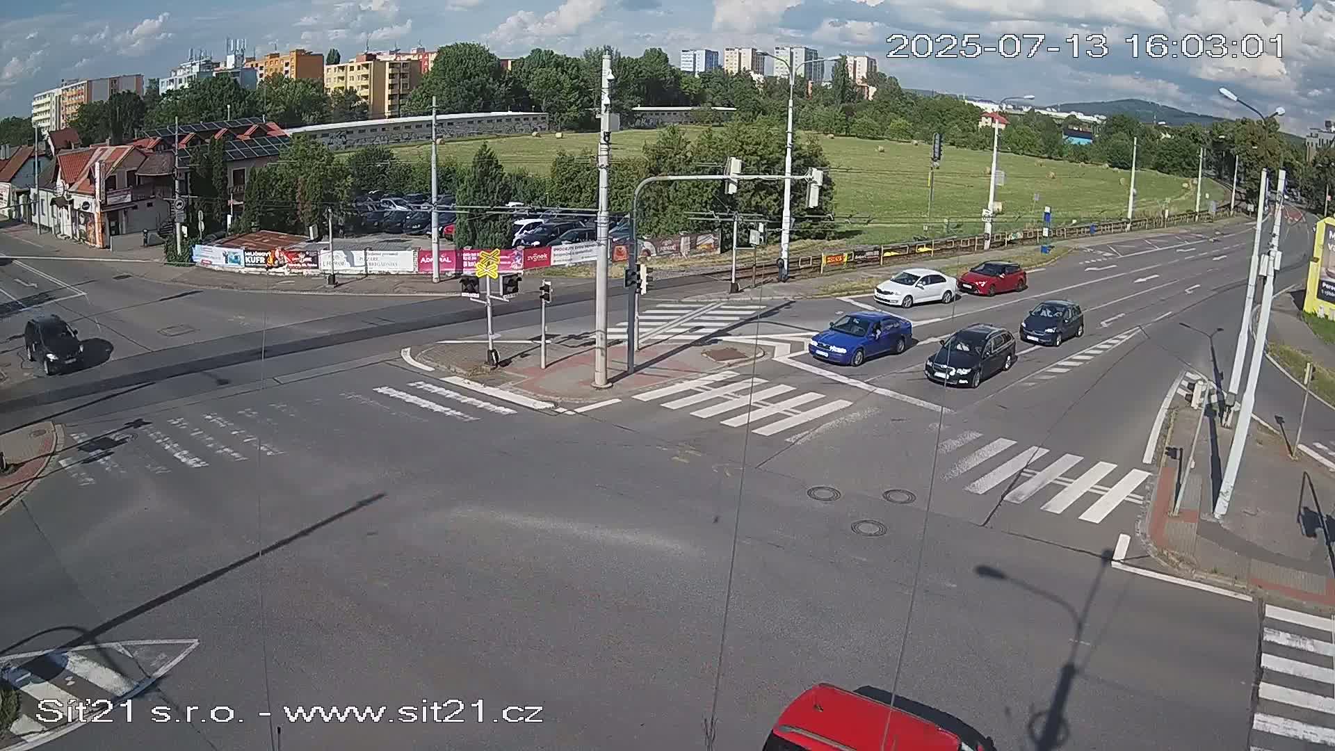 Otrokovice-Kvitkovice-Zlin - Railway Highway 55 & 49 Junction Live Cam - Otrokovice, Zlin, Czechia
