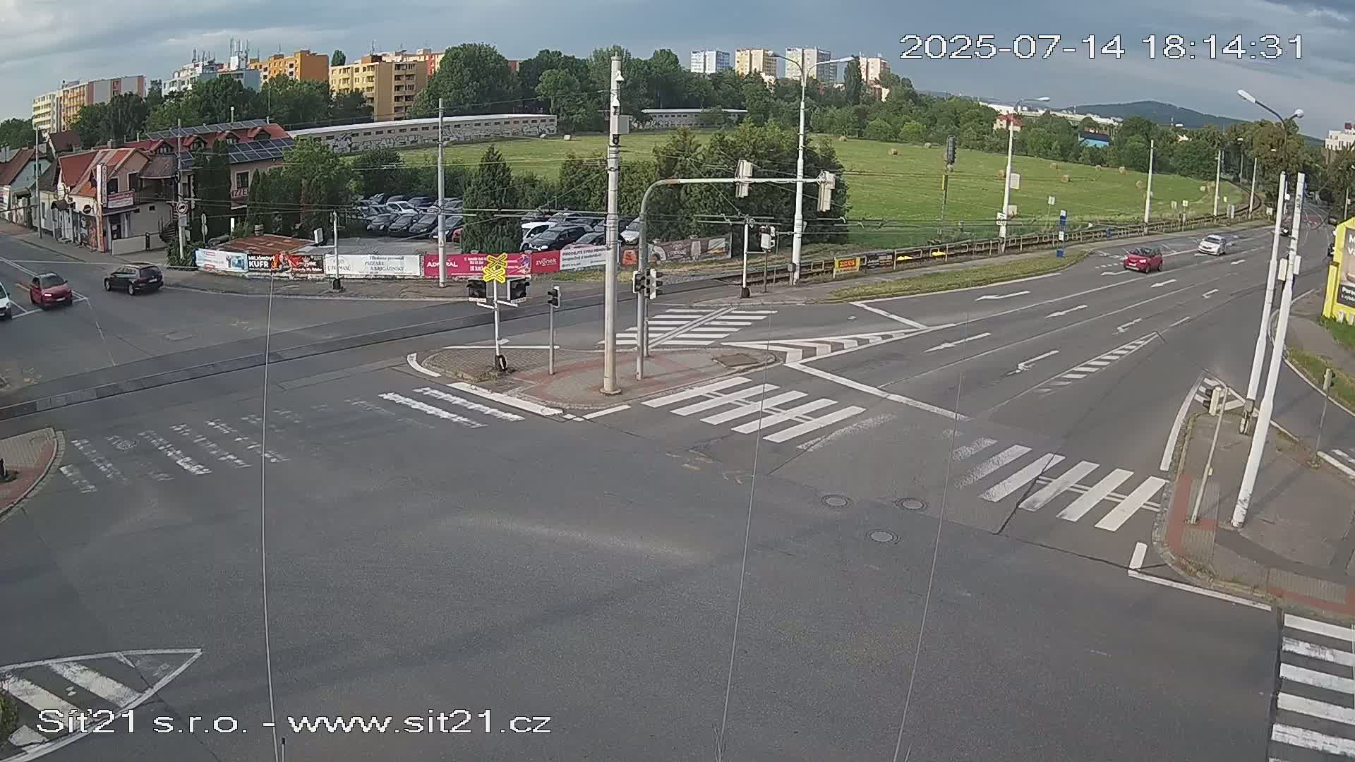 Otrokovice-Kvitkovice-Zlin - Railway Highway 55 & 49 Junction Live Cam - Otrokovice, Zlin, Czechia