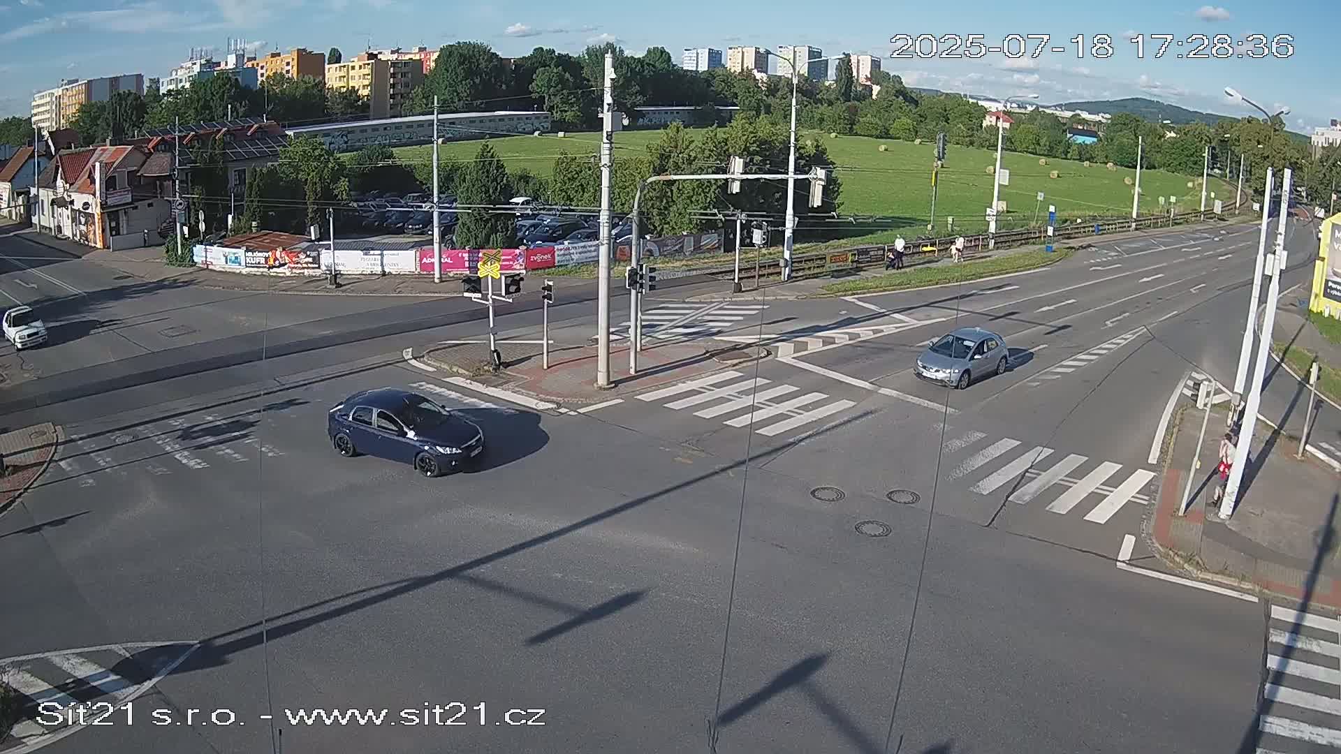 Otrokovice-Kvitkovice-Zlin - Railway Highway 55 & 49 Junction Live Cam - Otrokovice, Zlin, Czechia