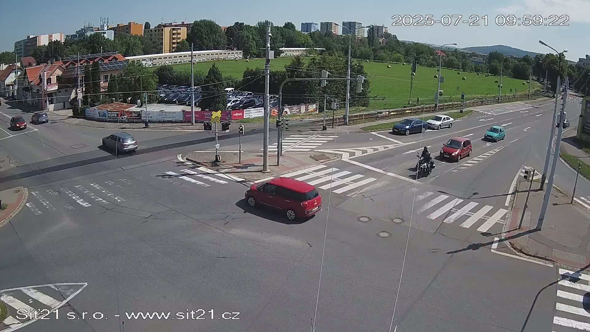 Otrokovice-Kvitkovice-Zlin - Railway Highway 55 & 49 Junction Live Cam - Otrokovice, Zlin, Czechia