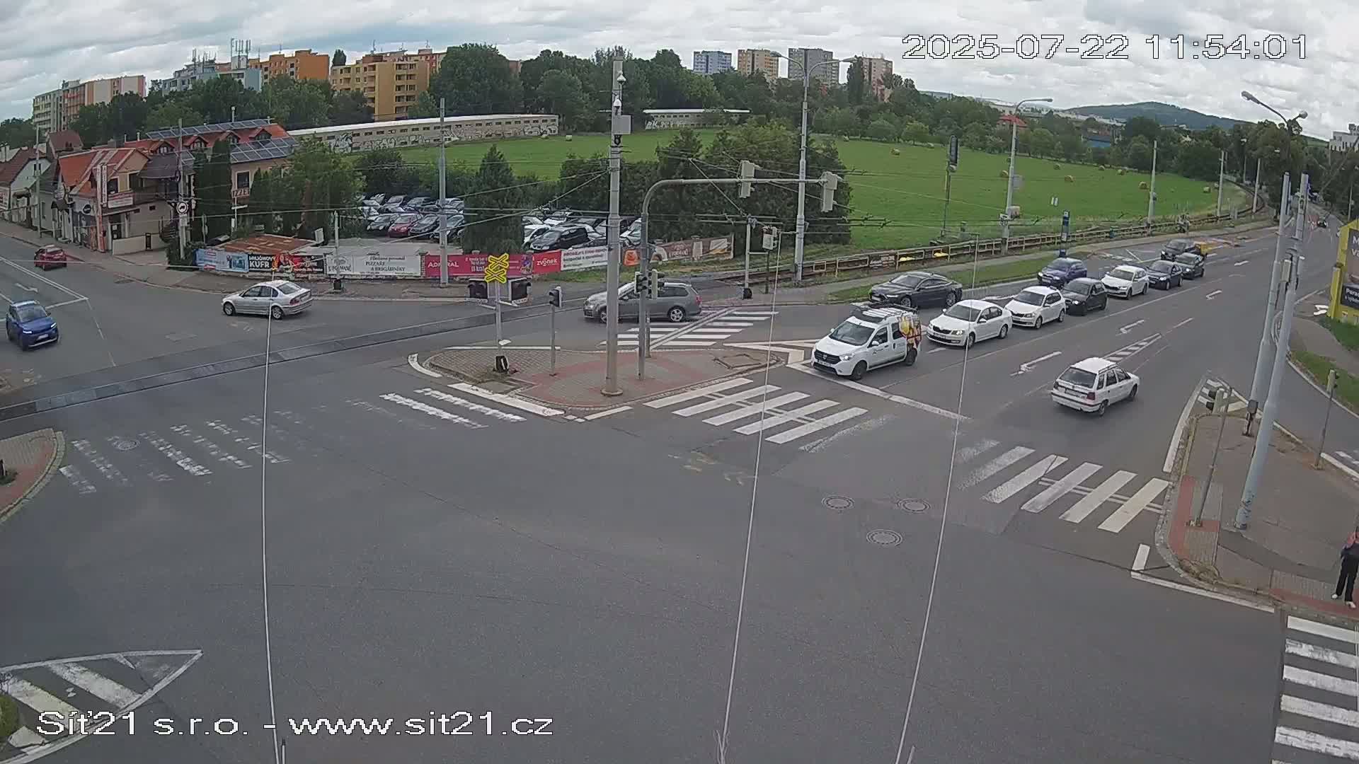 Otrokovice-Kvitkovice-Zlin - Railway Highway 55 & 49 Junction Live Cam - Otrokovice, Zlin, Czechia