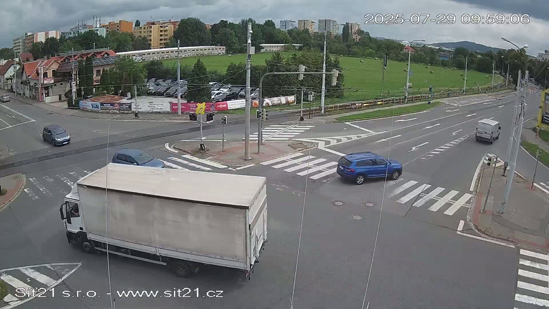 Otrokovice-Kvitkovice-Zlin - Railway Highway 55 & 49 Junction Live Cam - Otrokovice, Zlin, Czechia
