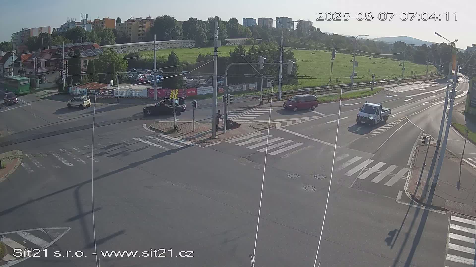 Otrokovice-Kvitkovice-Zlin - Railway Highway 55 & 49 Junction Live Cam - Otrokovice, Zlin, Czechia