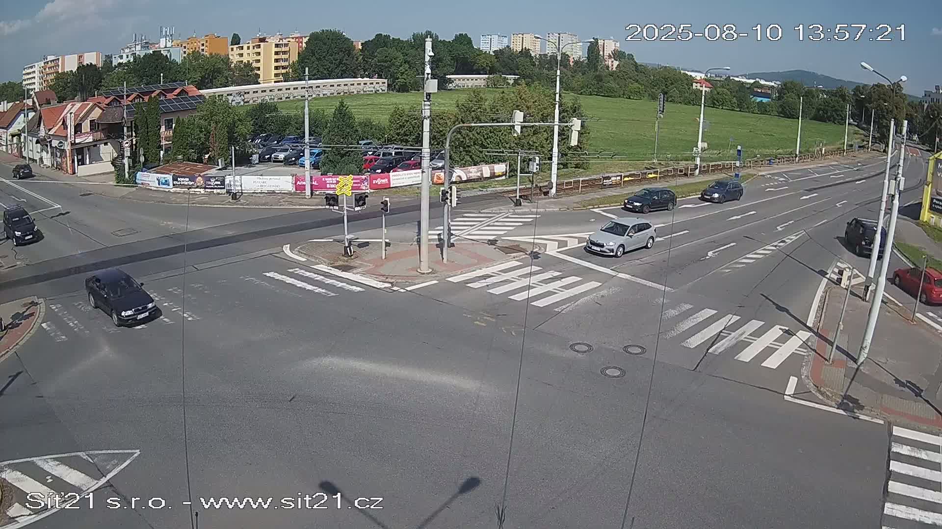 Otrokovice-Kvitkovice-Zlin - Railway Highway 55 & 49 Junction Live Cam - Otrokovice, Zlin, Czechia