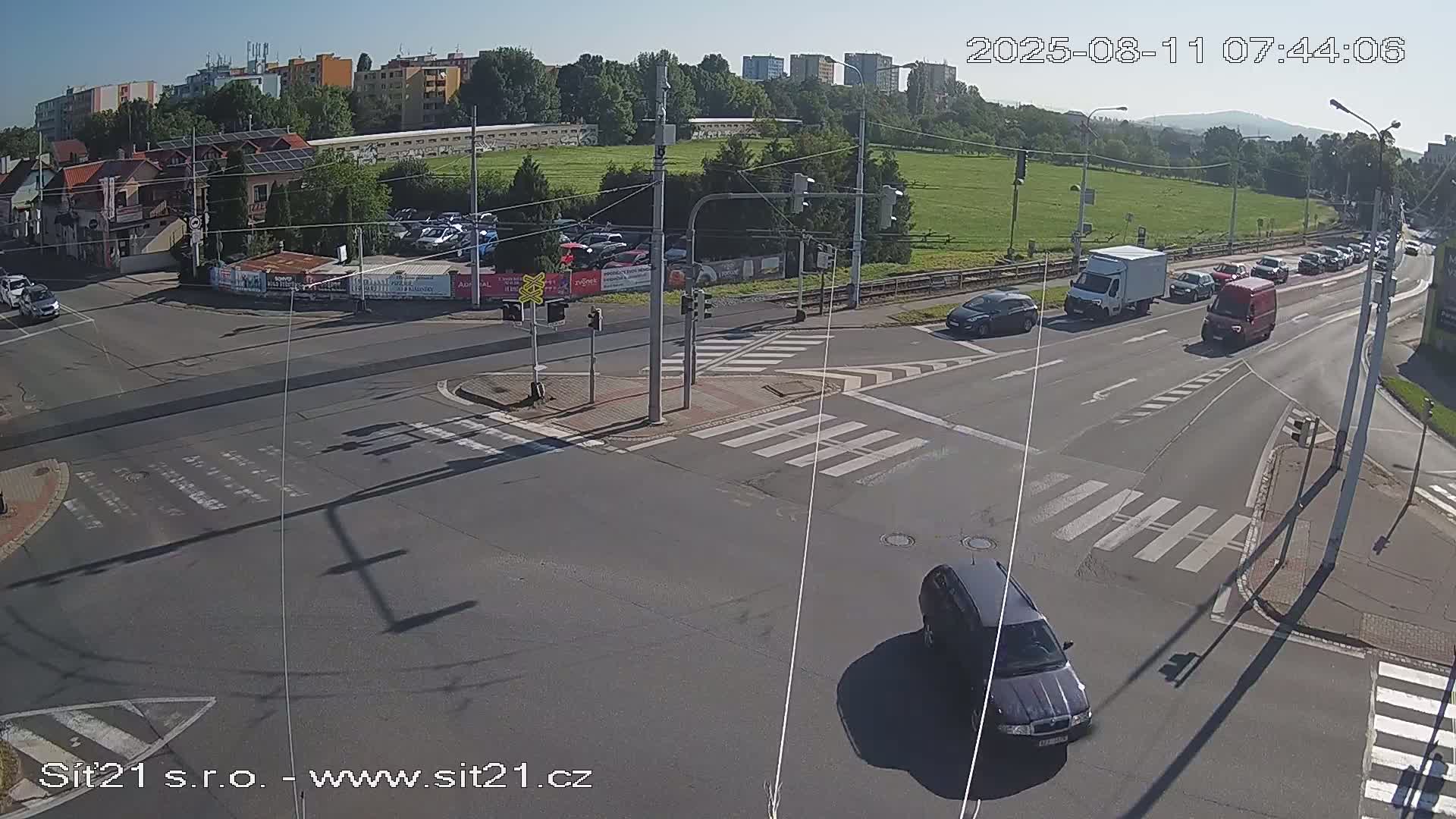 Otrokovice-Kvitkovice-Zlin - Railway Highway 55 & 49 Junction Live Cam - Otrokovice, Zlin, Czechia