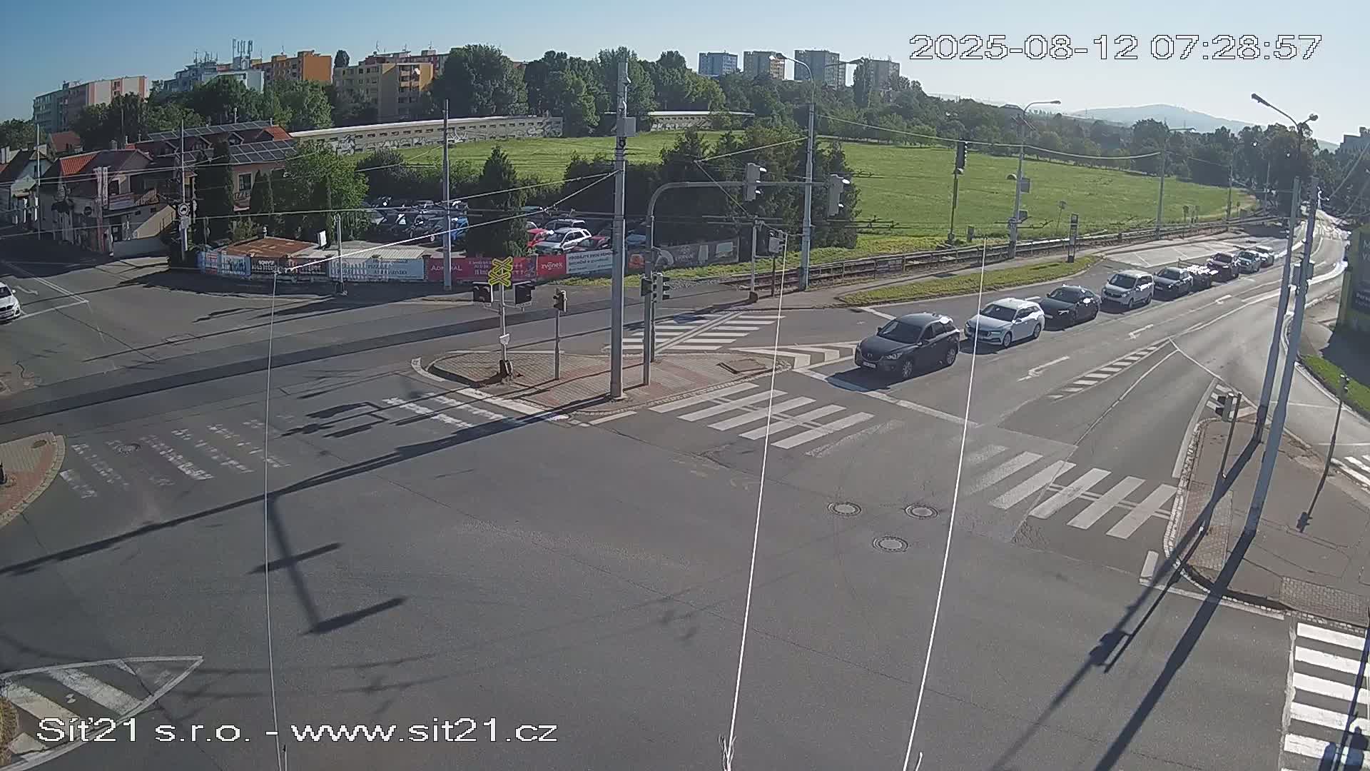 Otrokovice-Kvitkovice-Zlin - Railway Highway 55 & 49 Junction Live Cam - Otrokovice, Zlin, Czechia