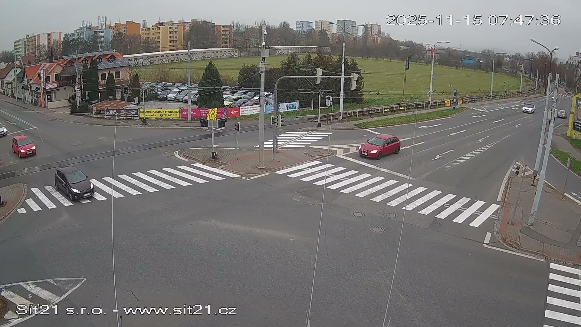 Otrokovice-Kvitkovice-Zlin - Railway Highway 55 & 49 Junction Live Cam - Otrokovice, Zlin, Czechia