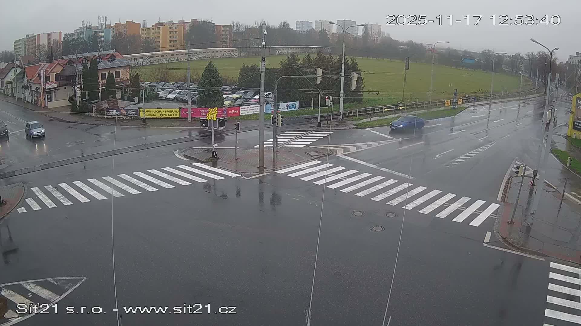 Otrokovice-Kvitkovice-Zlin - Railway Highway 55 & 49 Junction Live Cam - Otrokovice, Zlin, Czechia