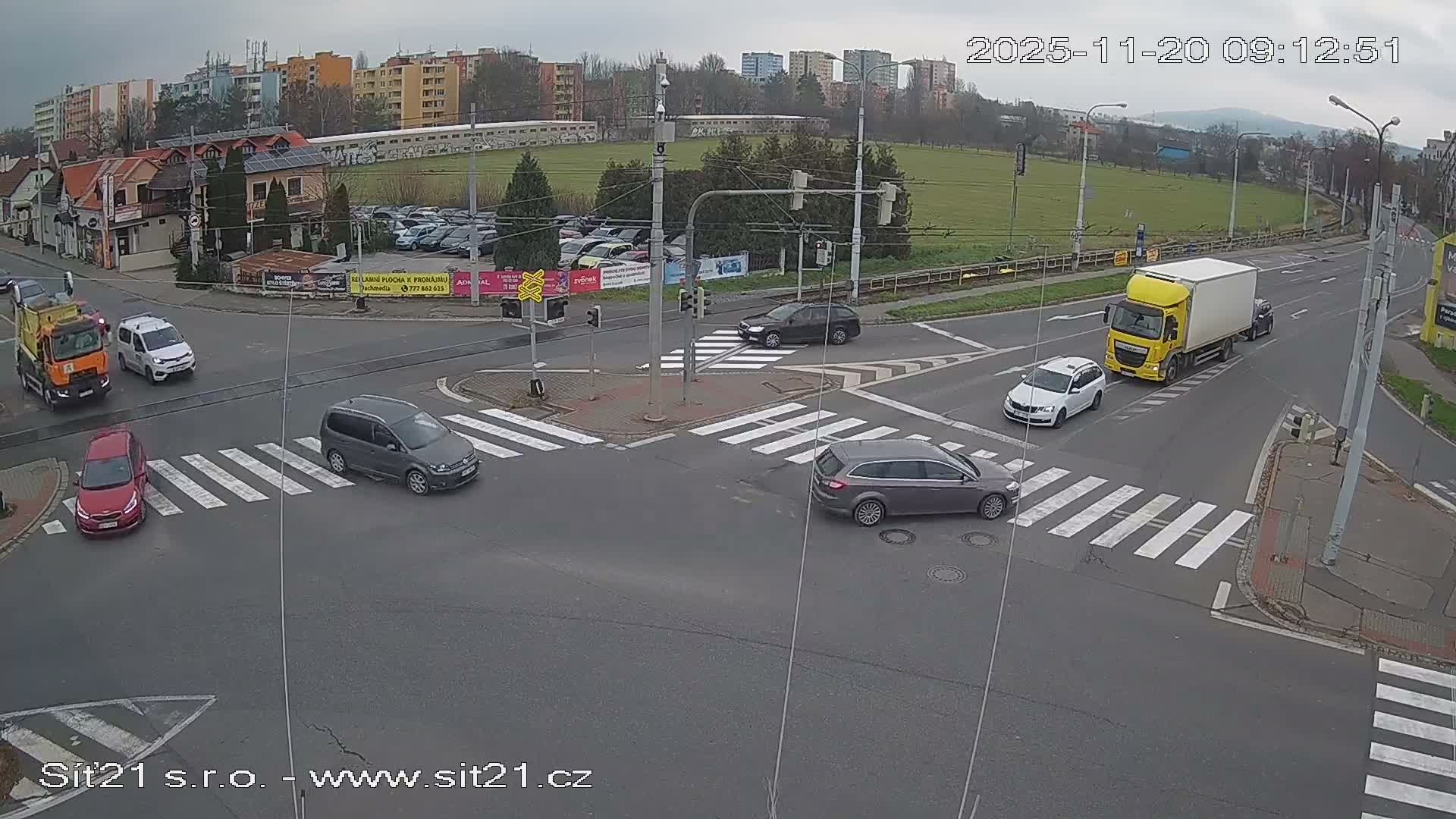 Otrokovice-Kvitkovice-Zlin - Railway Highway 55 & 49 Junction Live Cam - Otrokovice, Zlin, Czechia