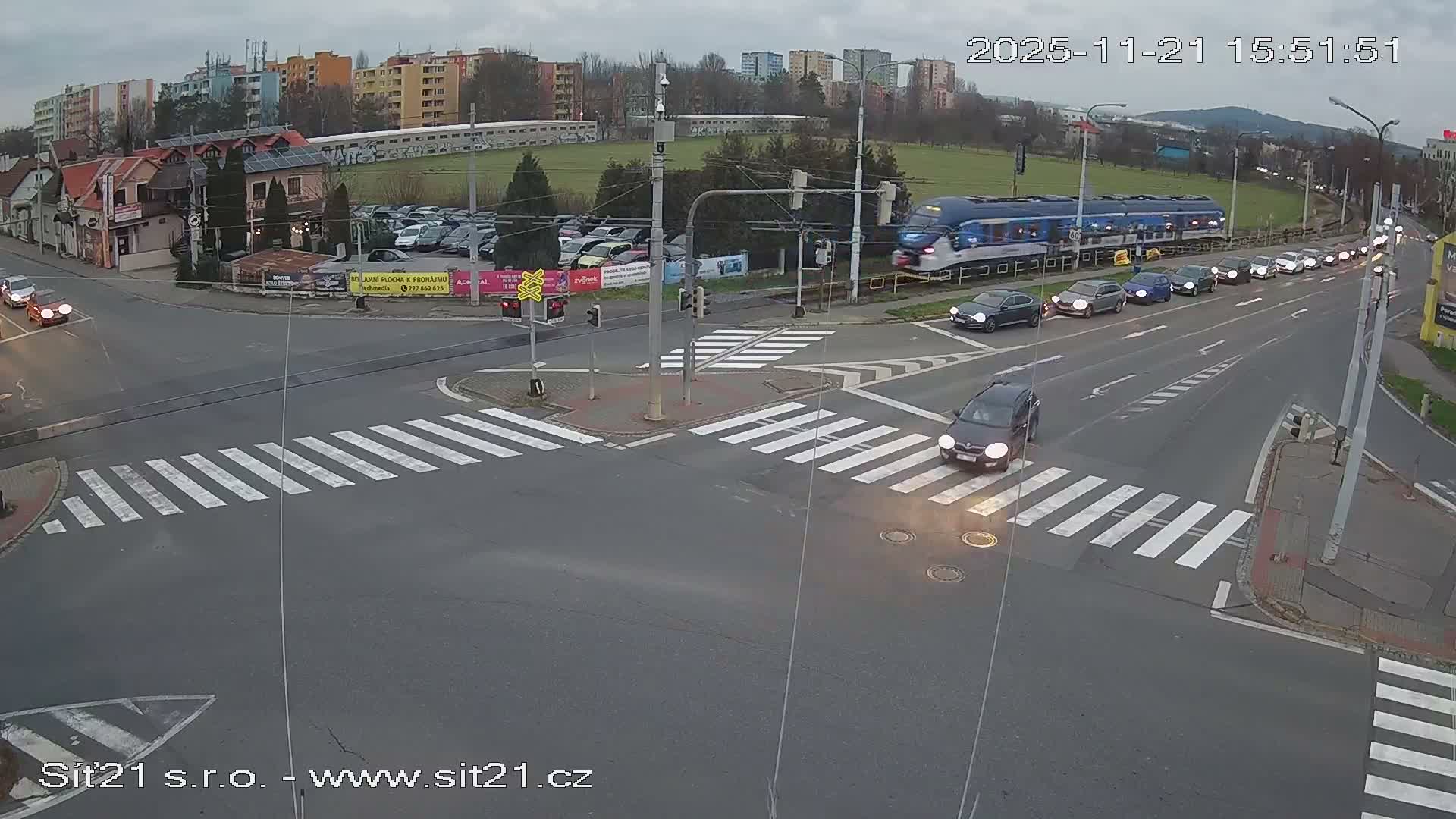 Otrokovice-Kvitkovice-Zlin - Railway Highway 55 & 49 Junction Live Cam - Otrokovice, Zlin, Czechia