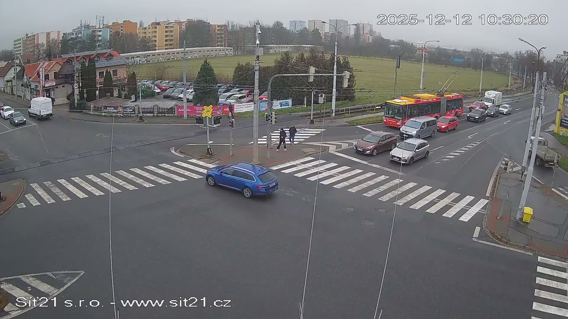 Otrokovice-Kvitkovice-Zlin - Railway Highway 55 & 49 Junction Live Cam - Otrokovice, Zlin, Czechia