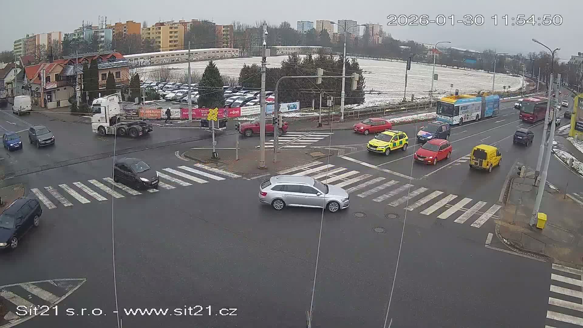Otrokovice-Kvitkovice-Zlin - Railway Highway 55 & 49 Junction Live Cam - Otrokovice, Zlin, Czechia