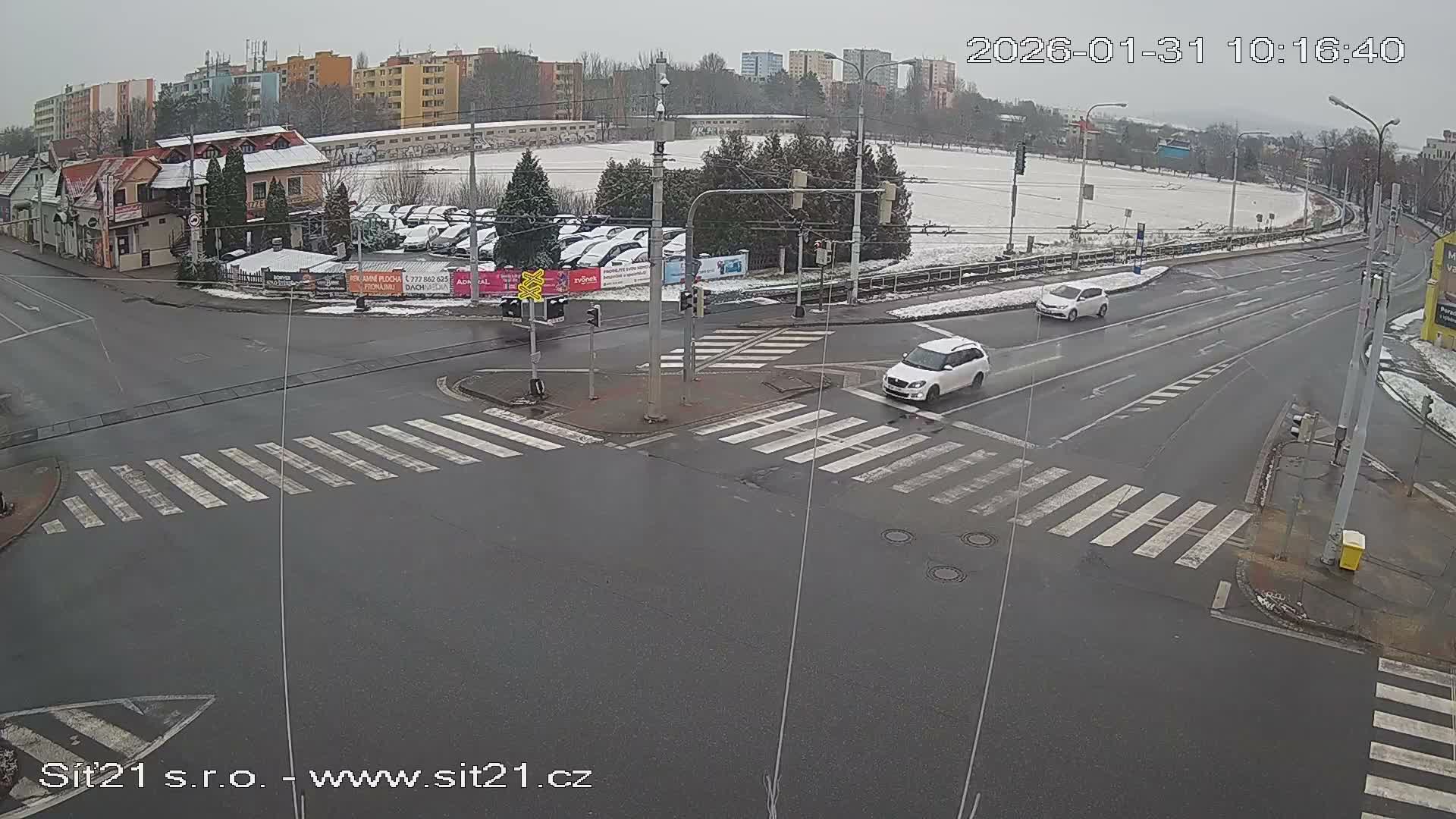 Otrokovice-Kvitkovice-Zlin - Railway Highway 55 & 49 Junction Live Cam - Otrokovice, Zlin, Czechia