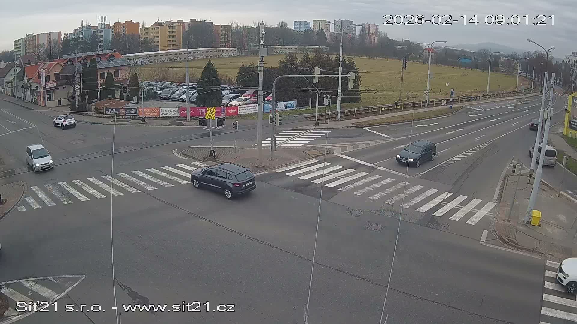 Otrokovice-Kvitkovice-Zlin - Railway Highway 55 & 49 Junction Live Cam - Otrokovice, Zlin, Czechia